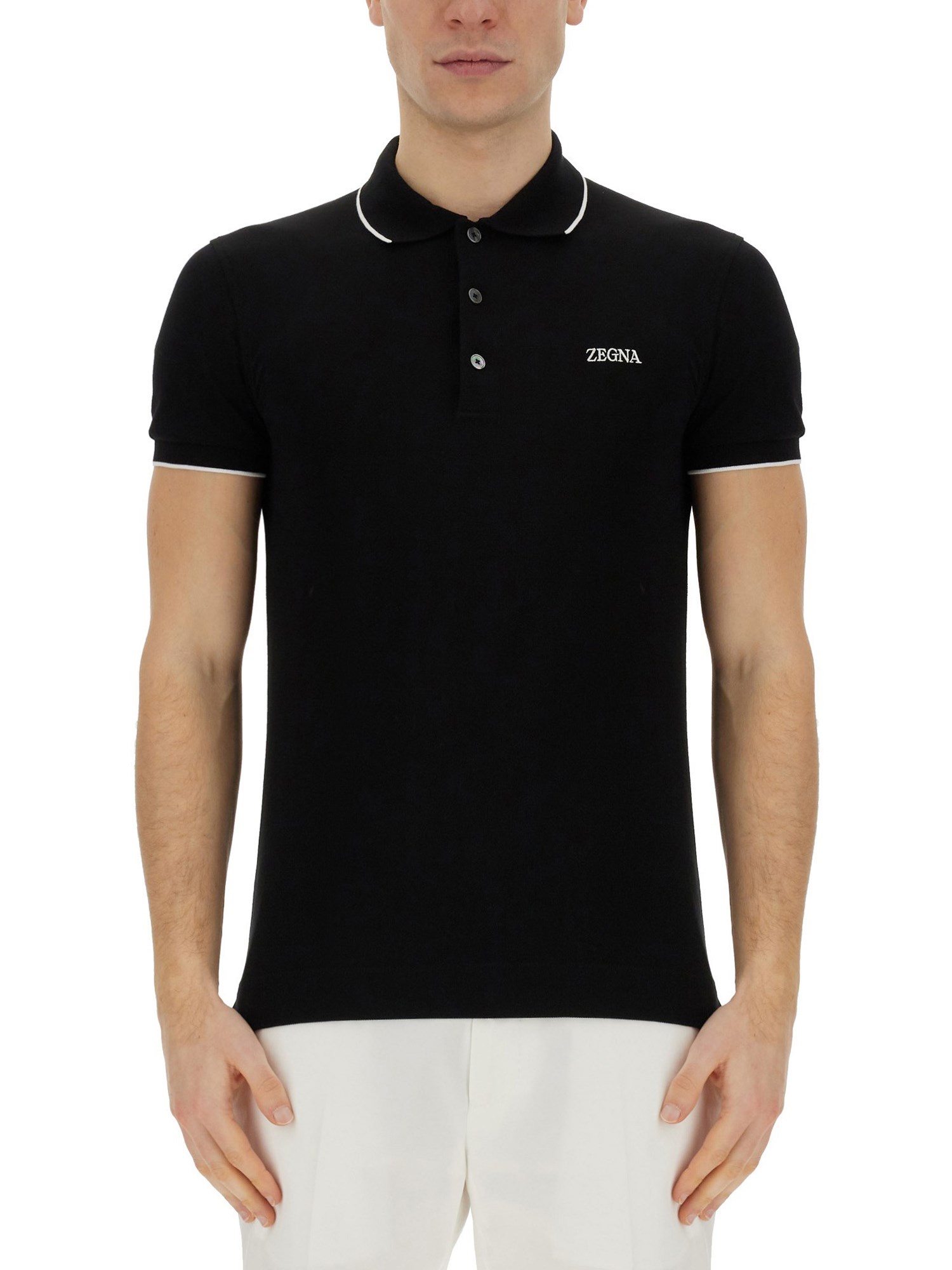 zegna zegna cotton polo