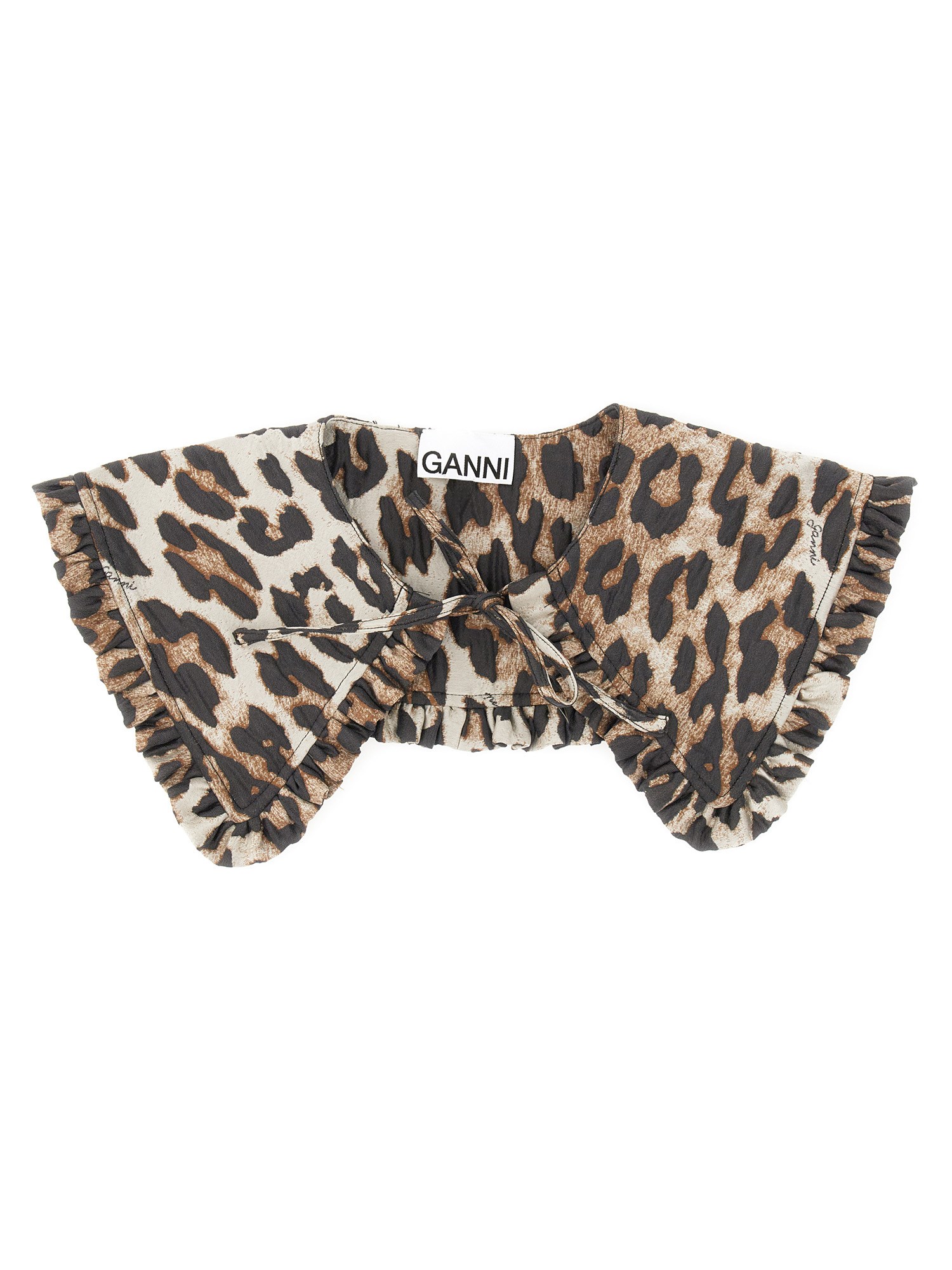 Ganni ganni collar with ruffle