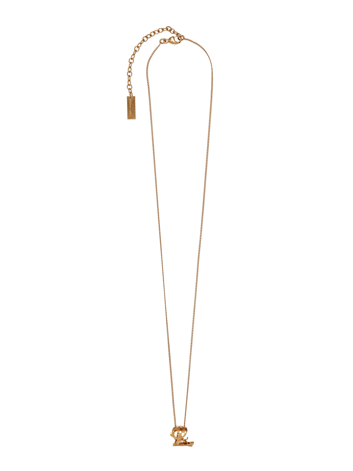 Saint Laurent saint laurent monogram pendant necklace