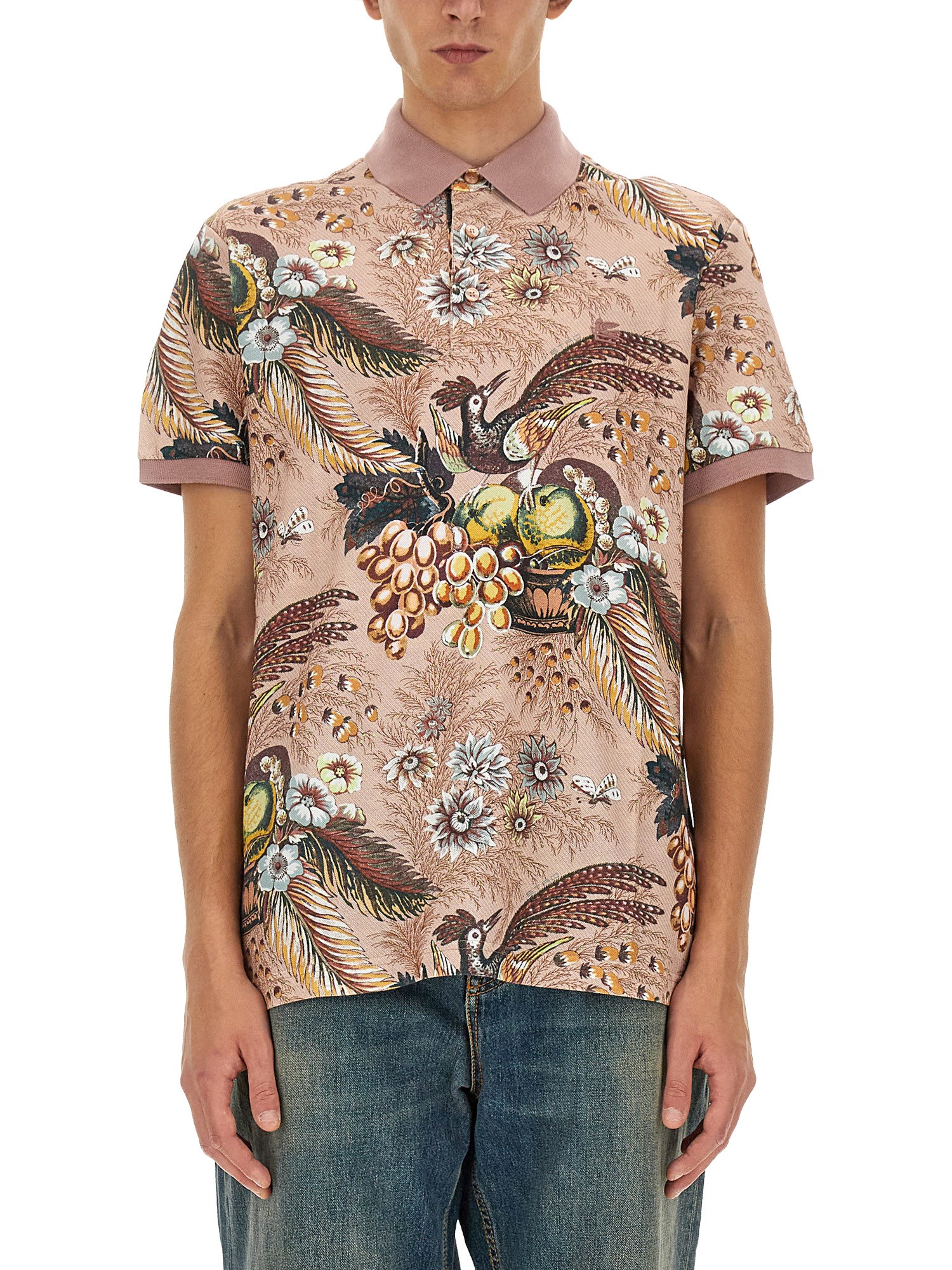 Etro etro polo shirt with foliage print