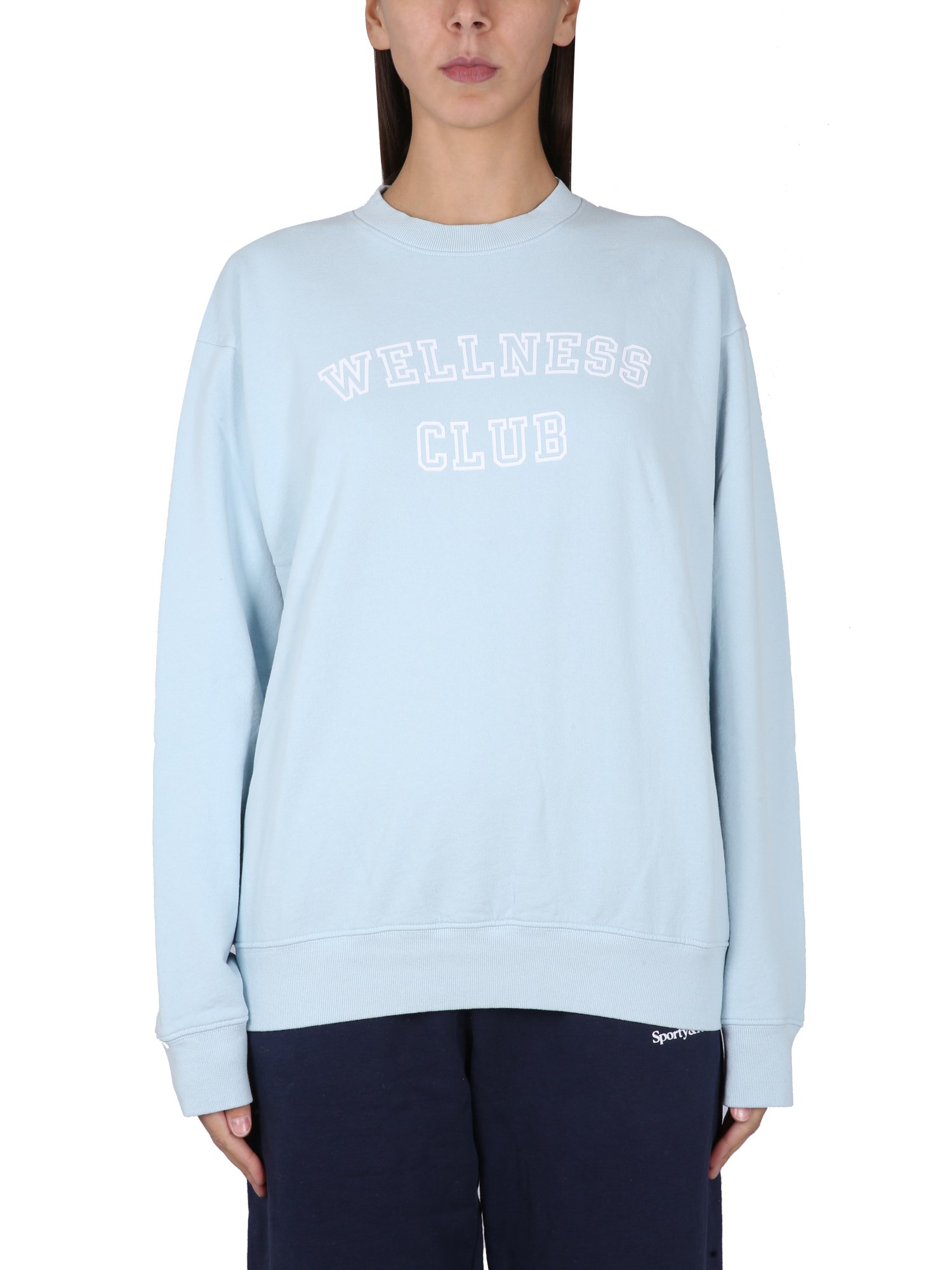 Sporty & Rich sporty & rich flocked logo sweatshirt