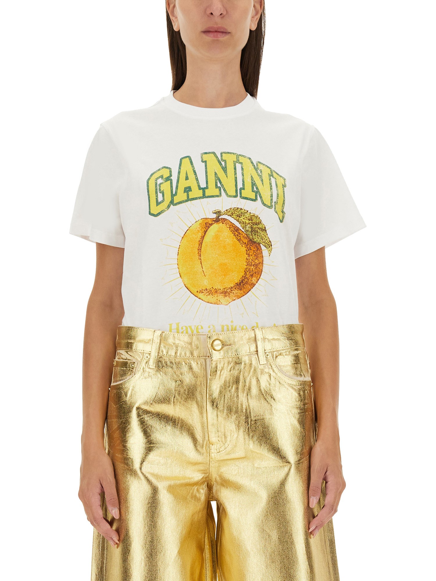 Ganni ganni t-shirt with print