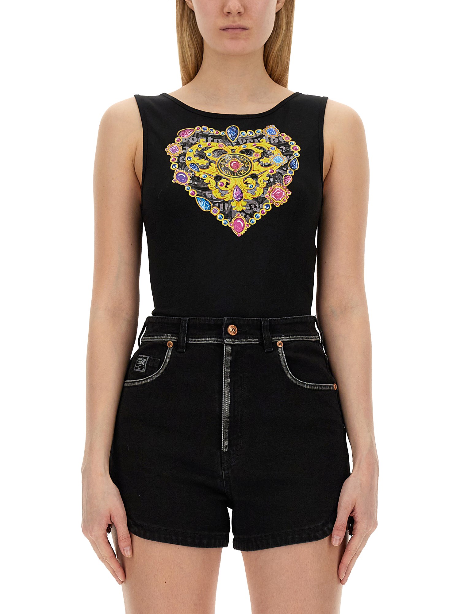 Versace Jeans Couture versace jeans couture heart print top