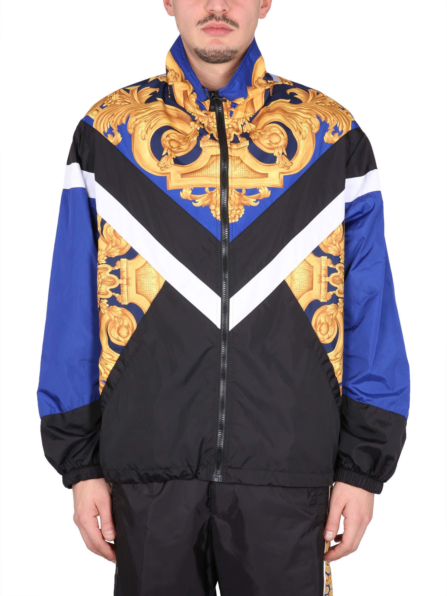 Versace versace windproof jacket with baroque print