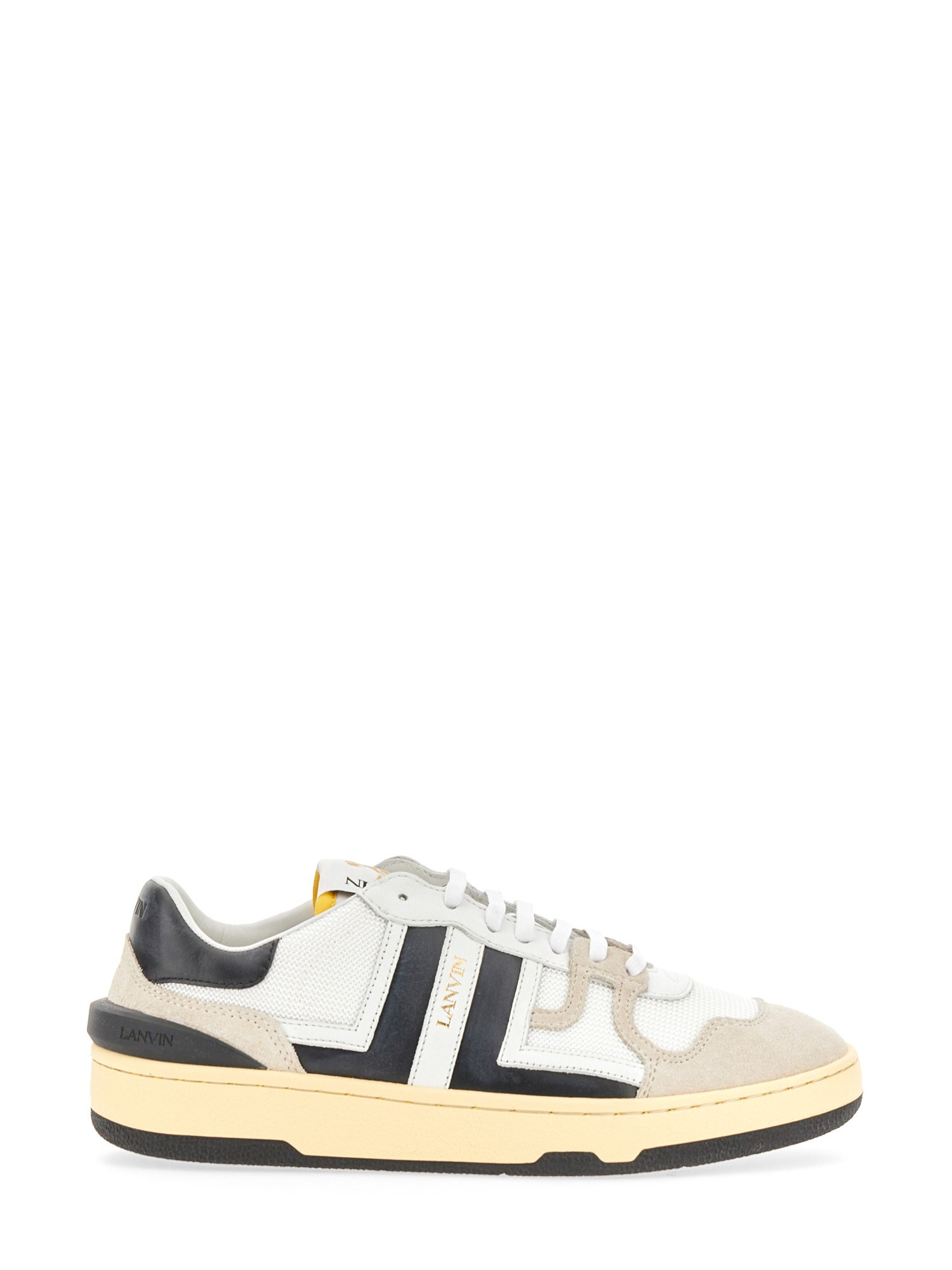 Lanvin lanvin mesh, suede and nappa leather sneaker