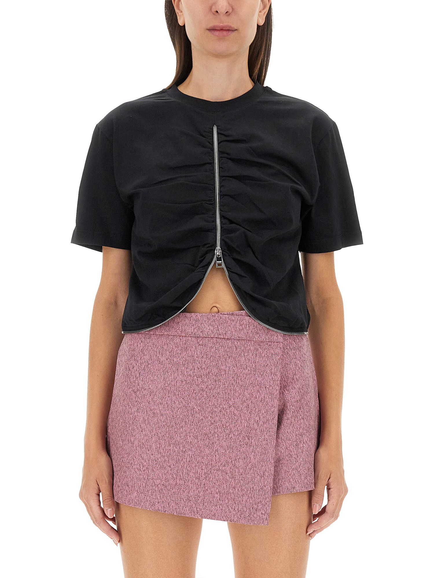 Msgm msgm zippered t-shirt