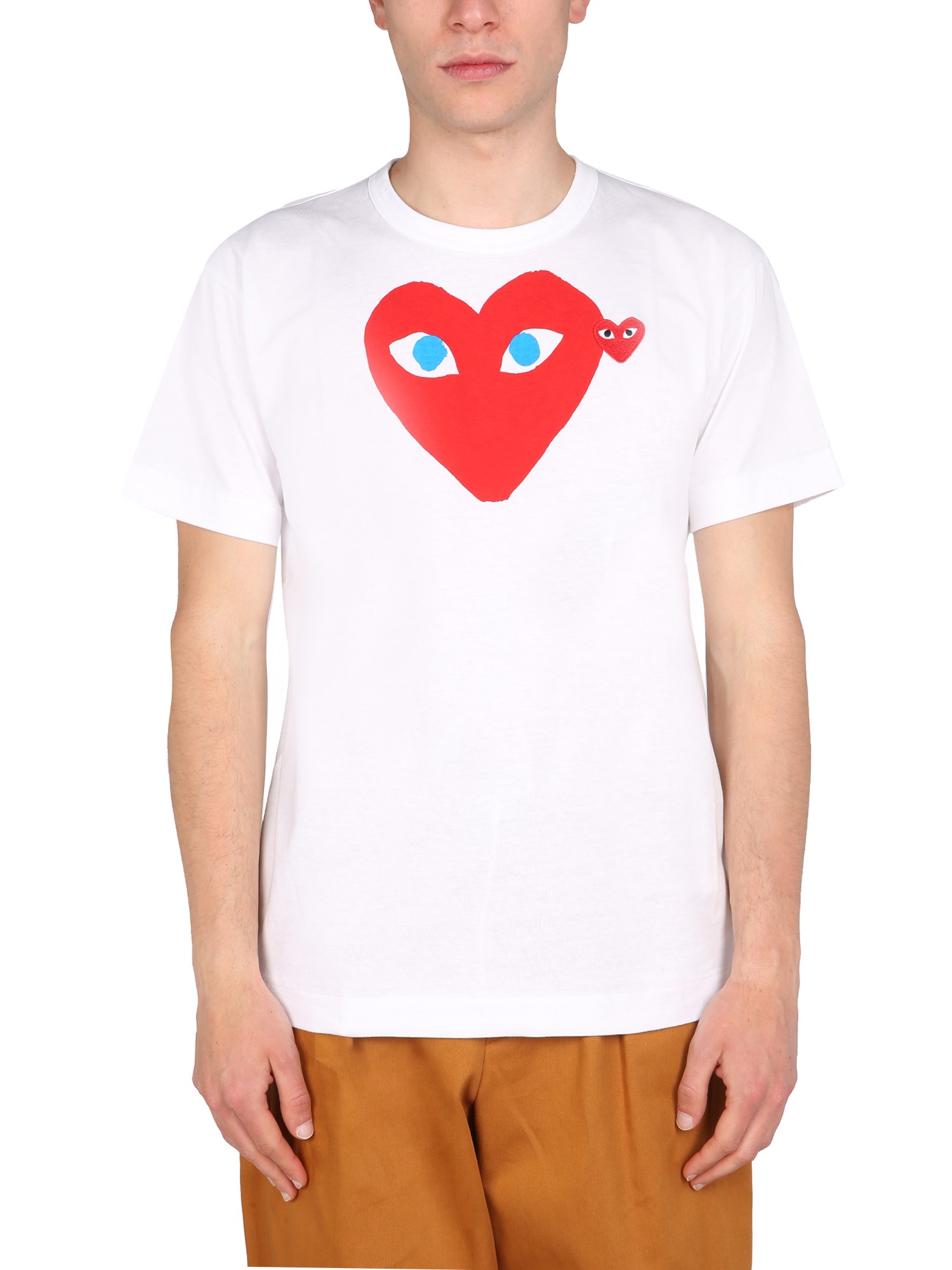 Comme Des Garçons Play comme des garcons play logo patch t-shirt