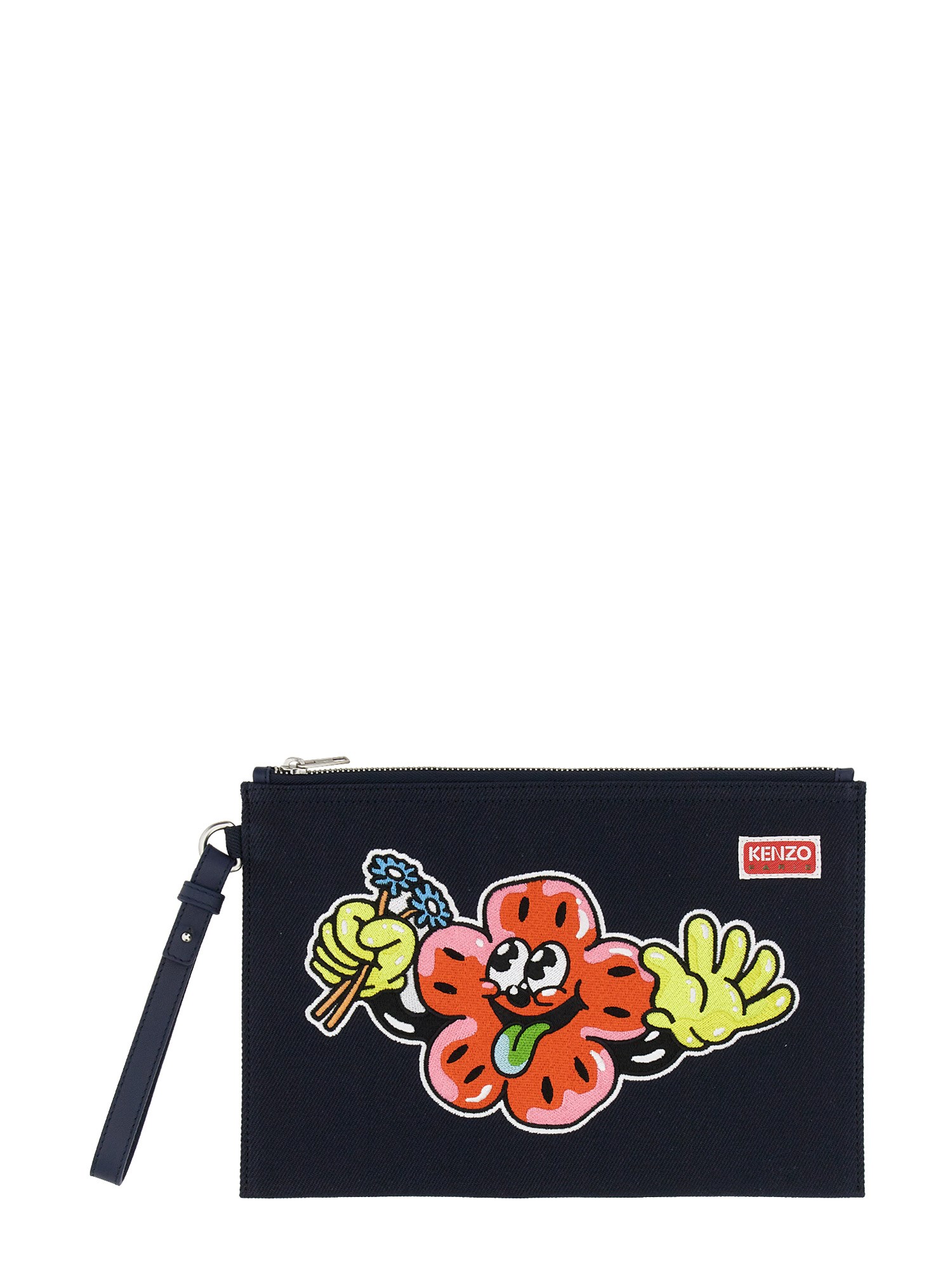 Kenzo kenzo clutch with embroidery