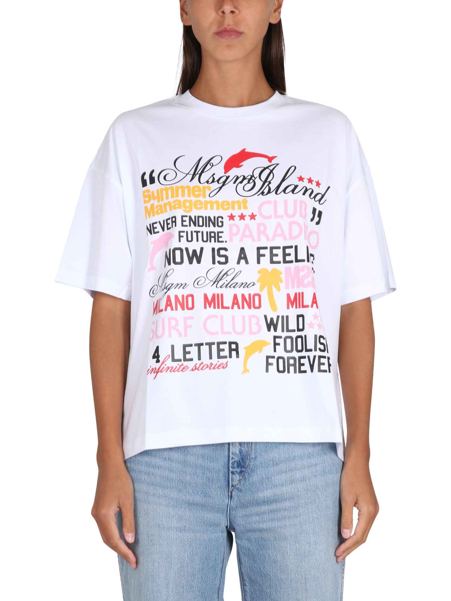 Msgm msgm logo print t-shirt