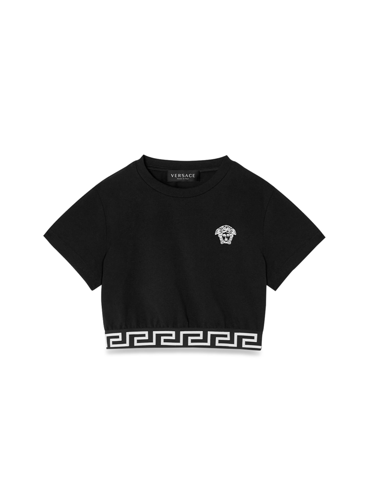 Versace versace jersey t-shirt + medusa embroidery