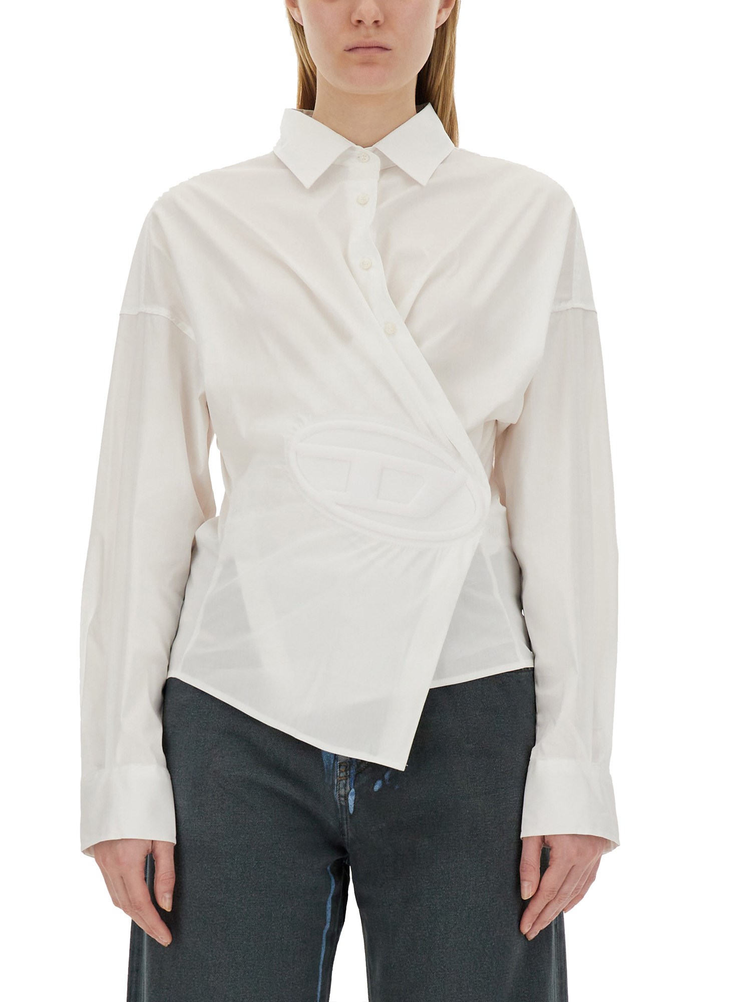 Diesel diesel asymmetrical shirt