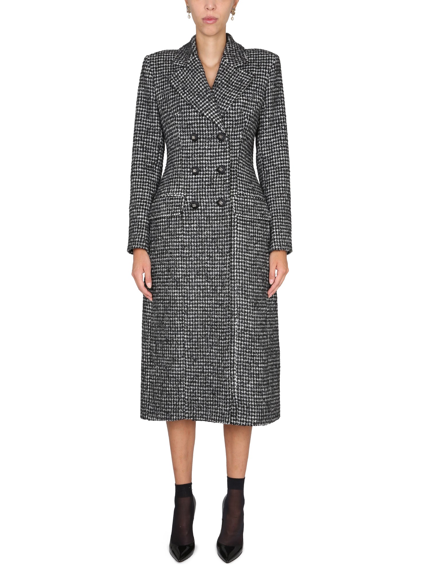 Dolce & Gabbana dolce & gabbana houndstooth pattern coat