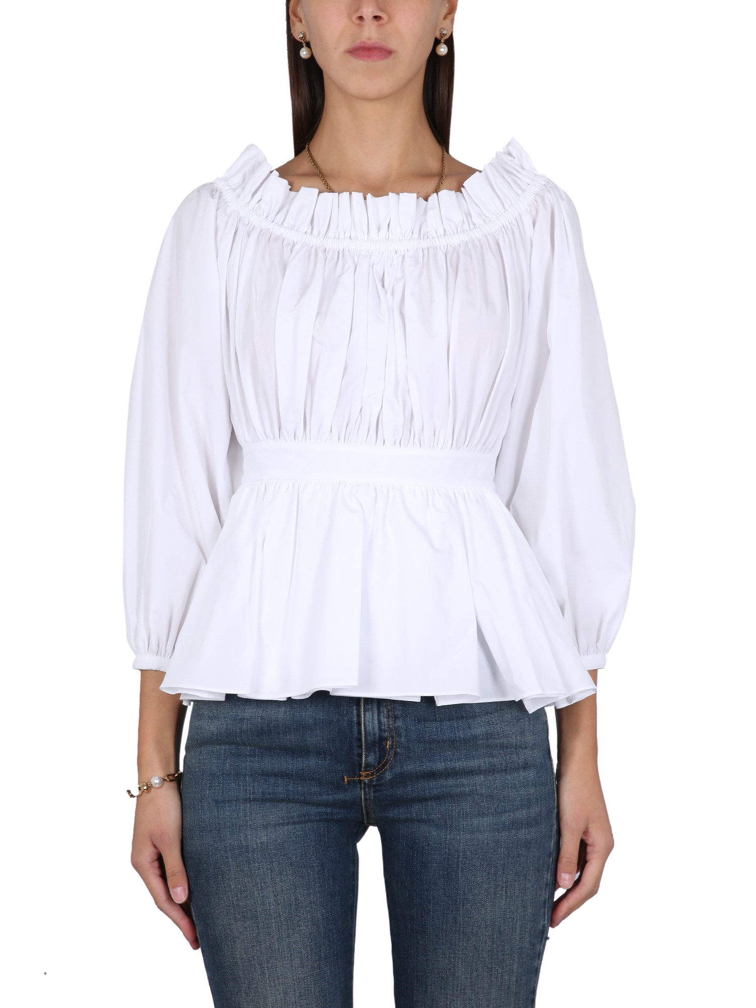 Alexander McQueen alexander mcqueen cotton poplin top