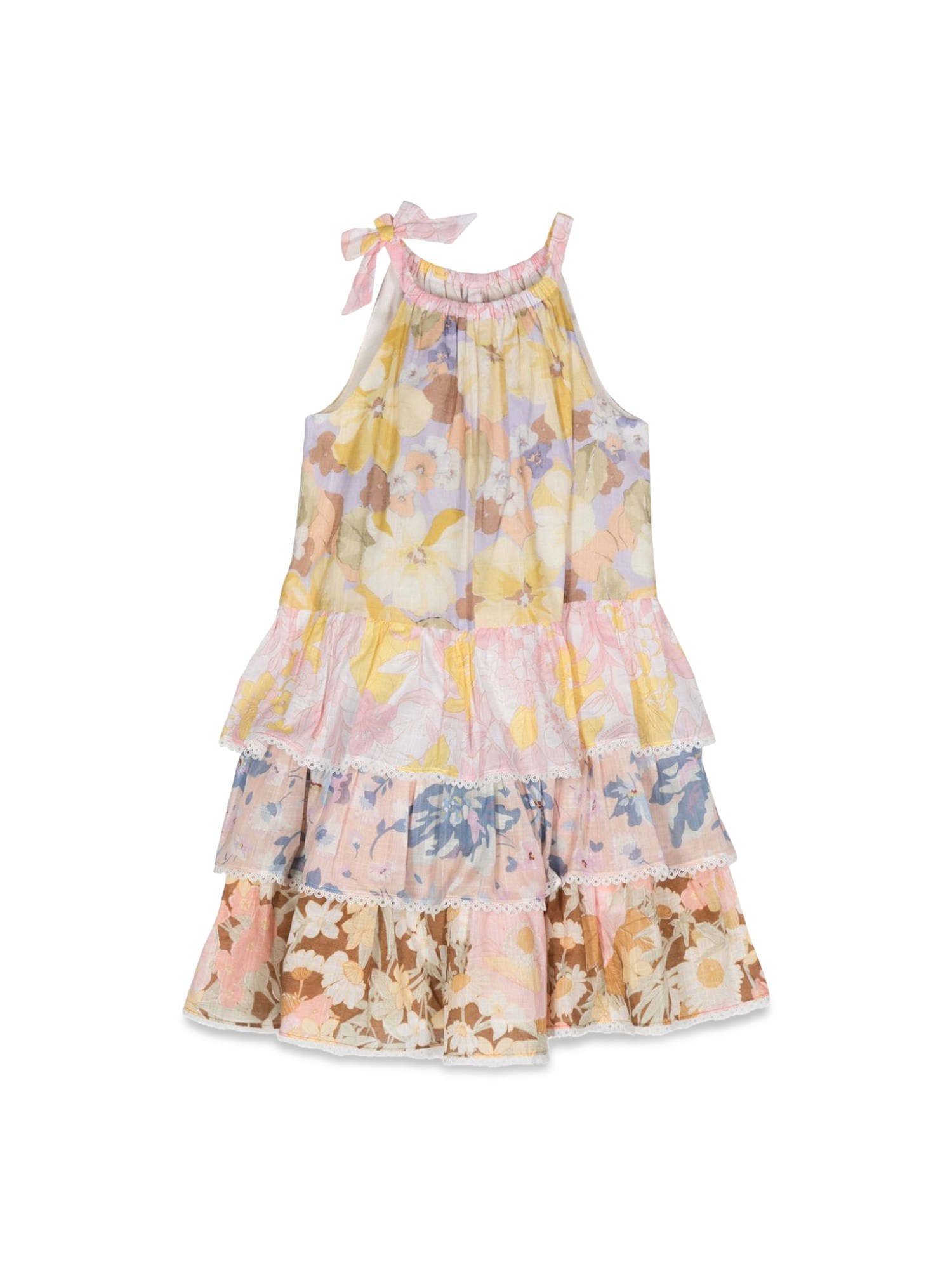 Zimmermann zimmermann pop tiered halter dress