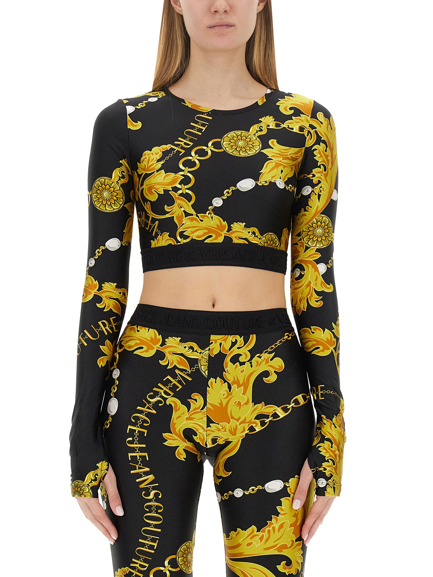 Versace Jeans Couture versace jeans couture cropped top with logo