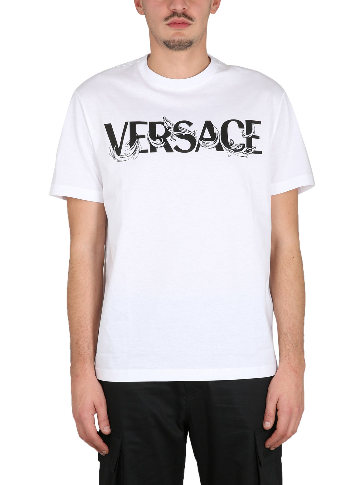 Versace versace t-shirt with baroque logo