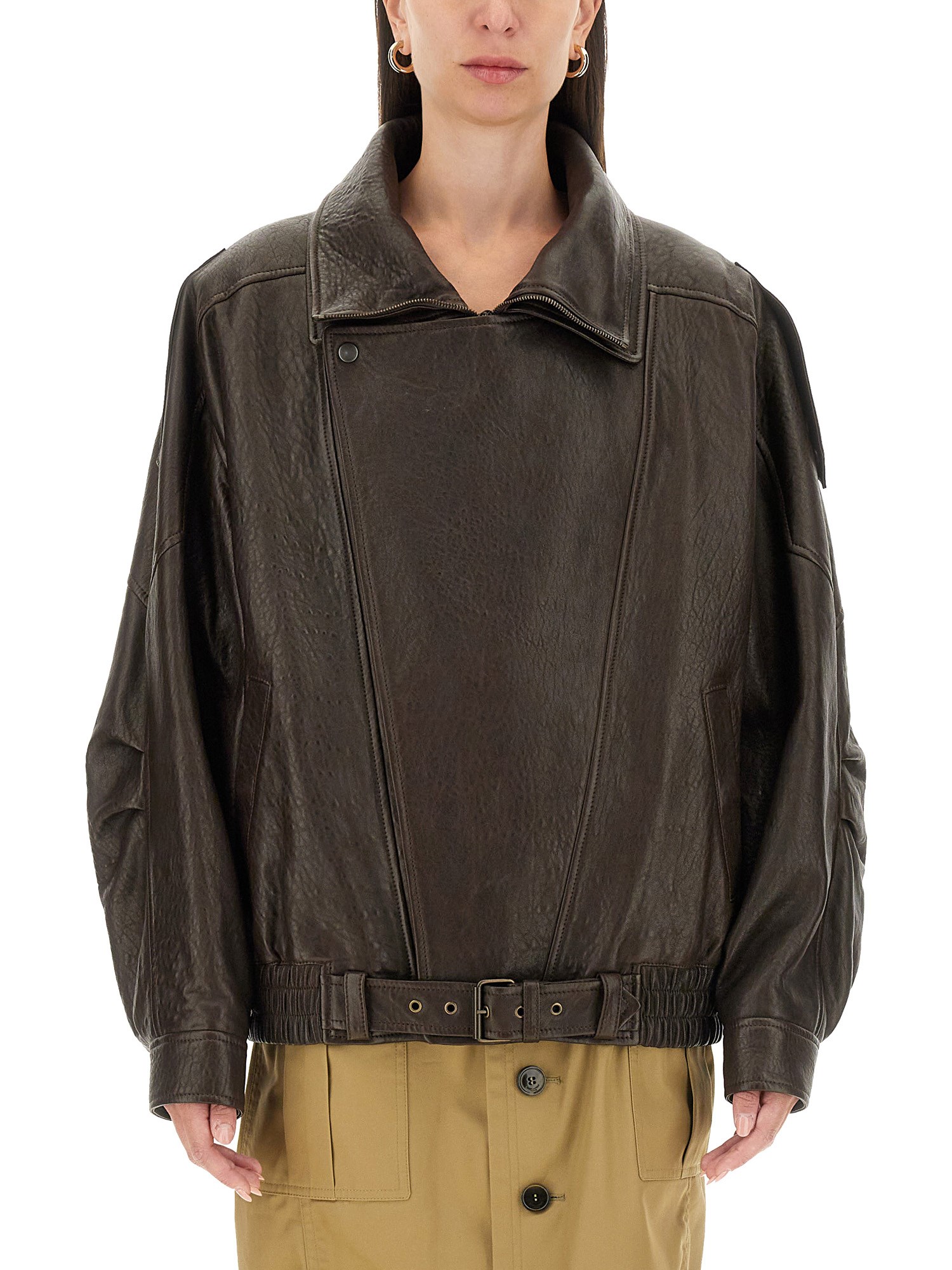 Saint Laurent saint laurent lambskin bomber jacket