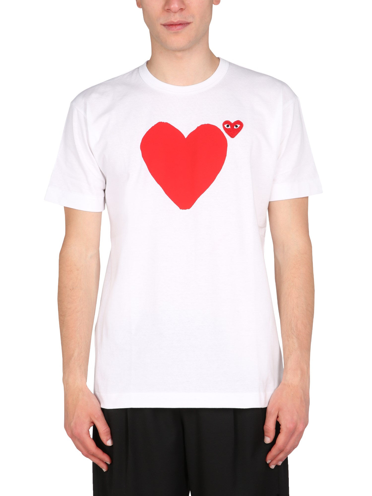 Comme Des Garçons Play comme des garcons play logo print t-shirt