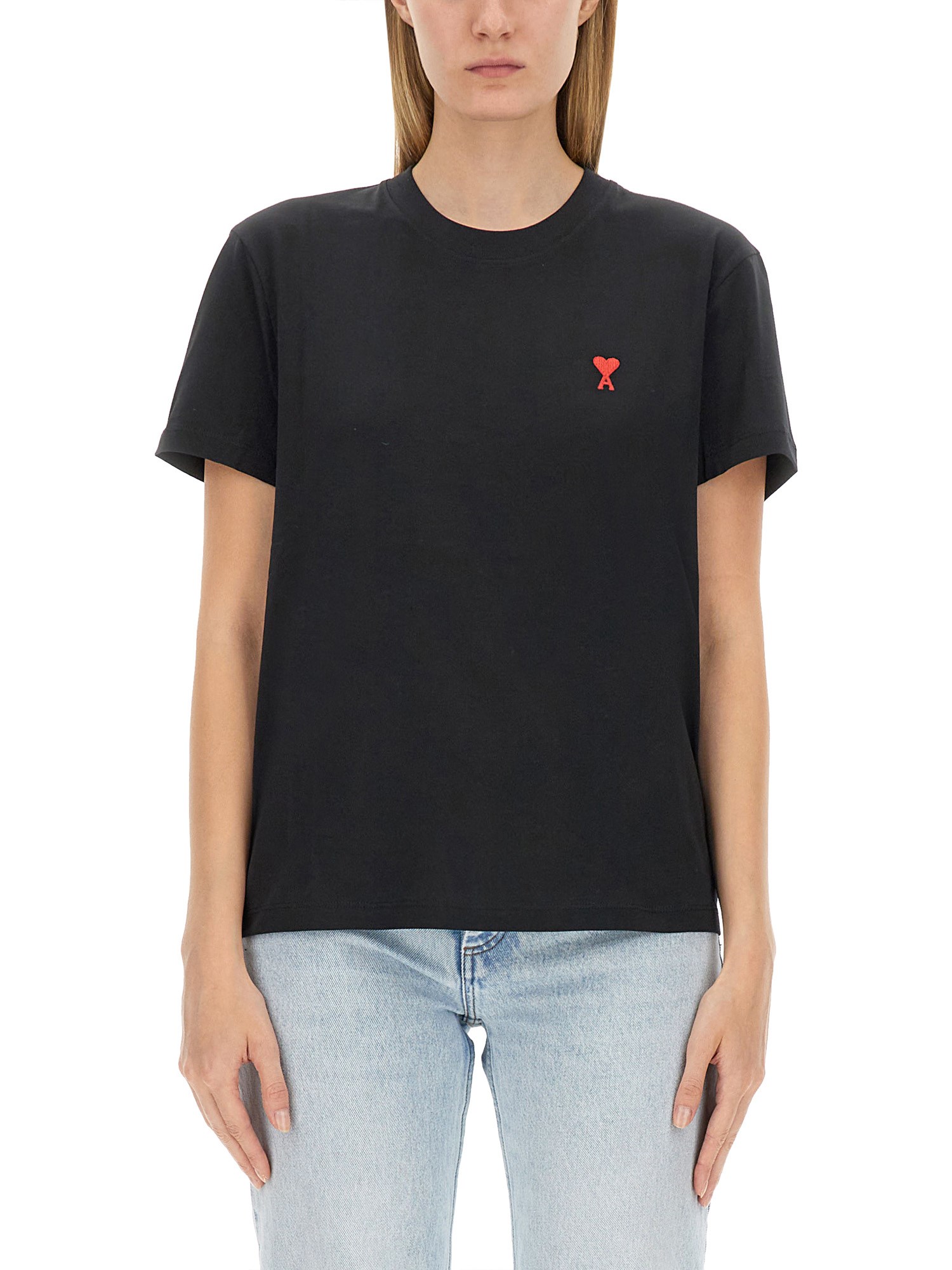 Ami Paris ami paris t-shirt with logo embroidery