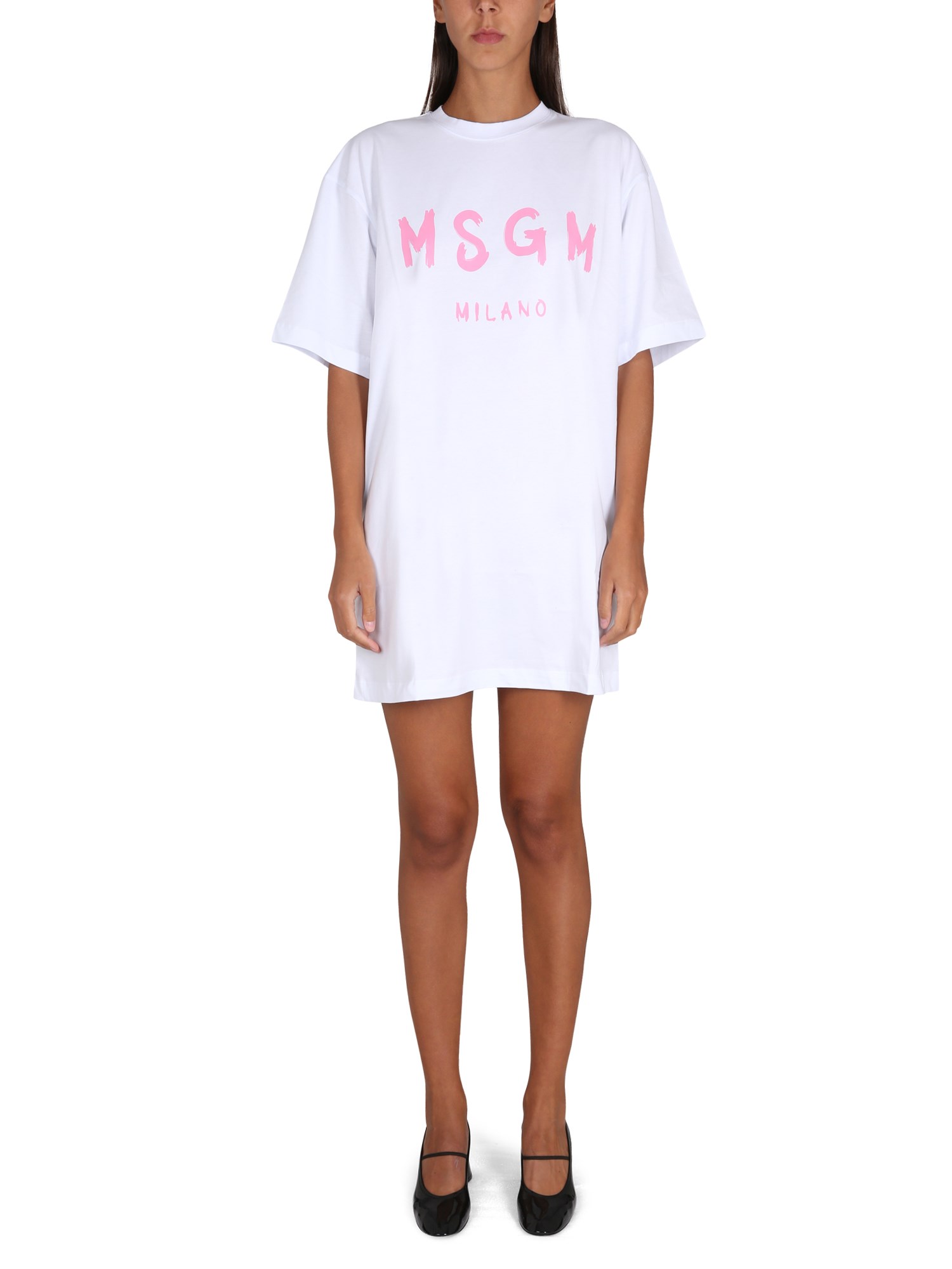 Msgm msgm brushed logo dress