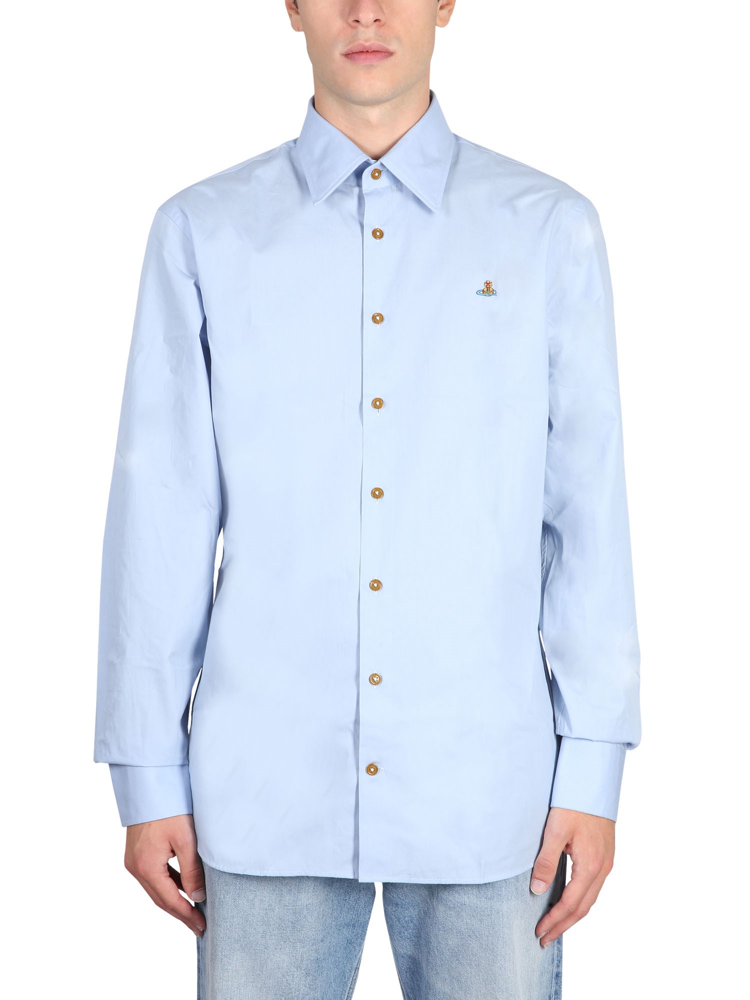 Vivienne Westwood vivienne westwood shirt with orb embroidery