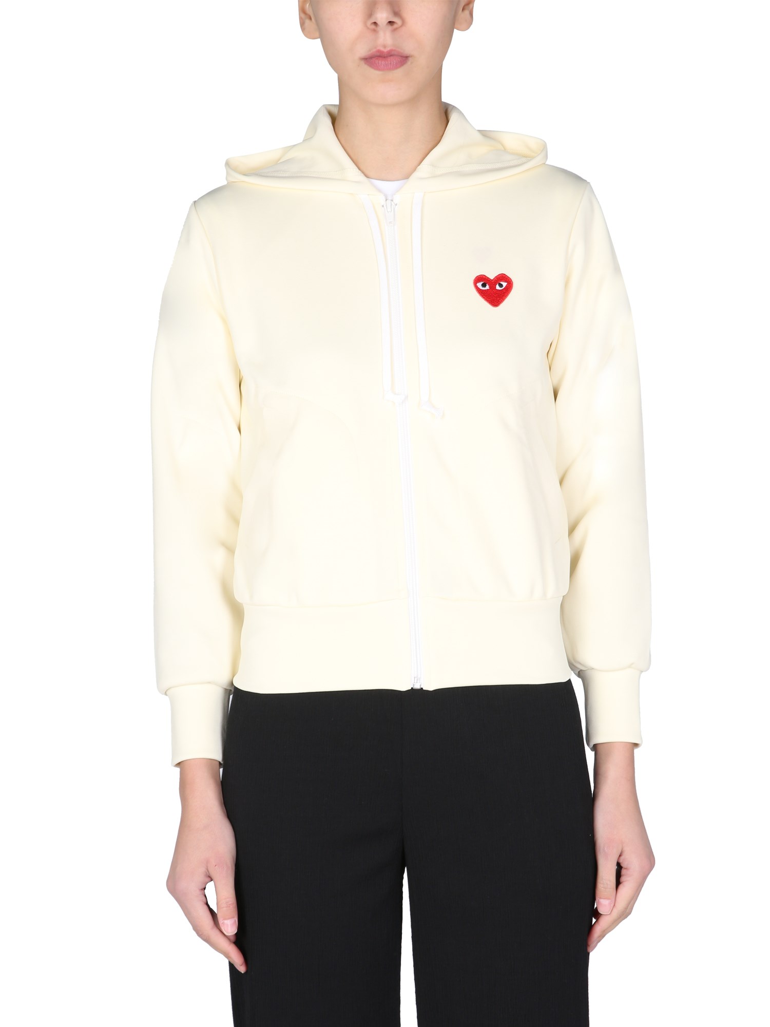 Comme Des Garçons Play comme des garcons play sweatshirt with logo patch