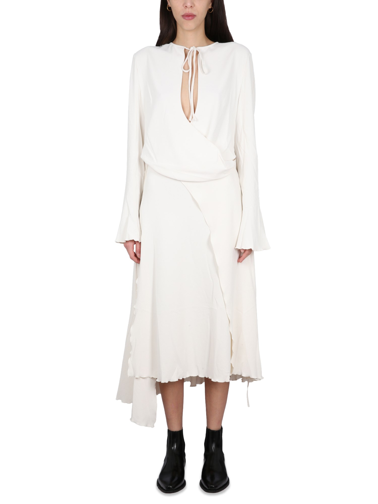 Acne Studios acne studios lace-up wrap dress