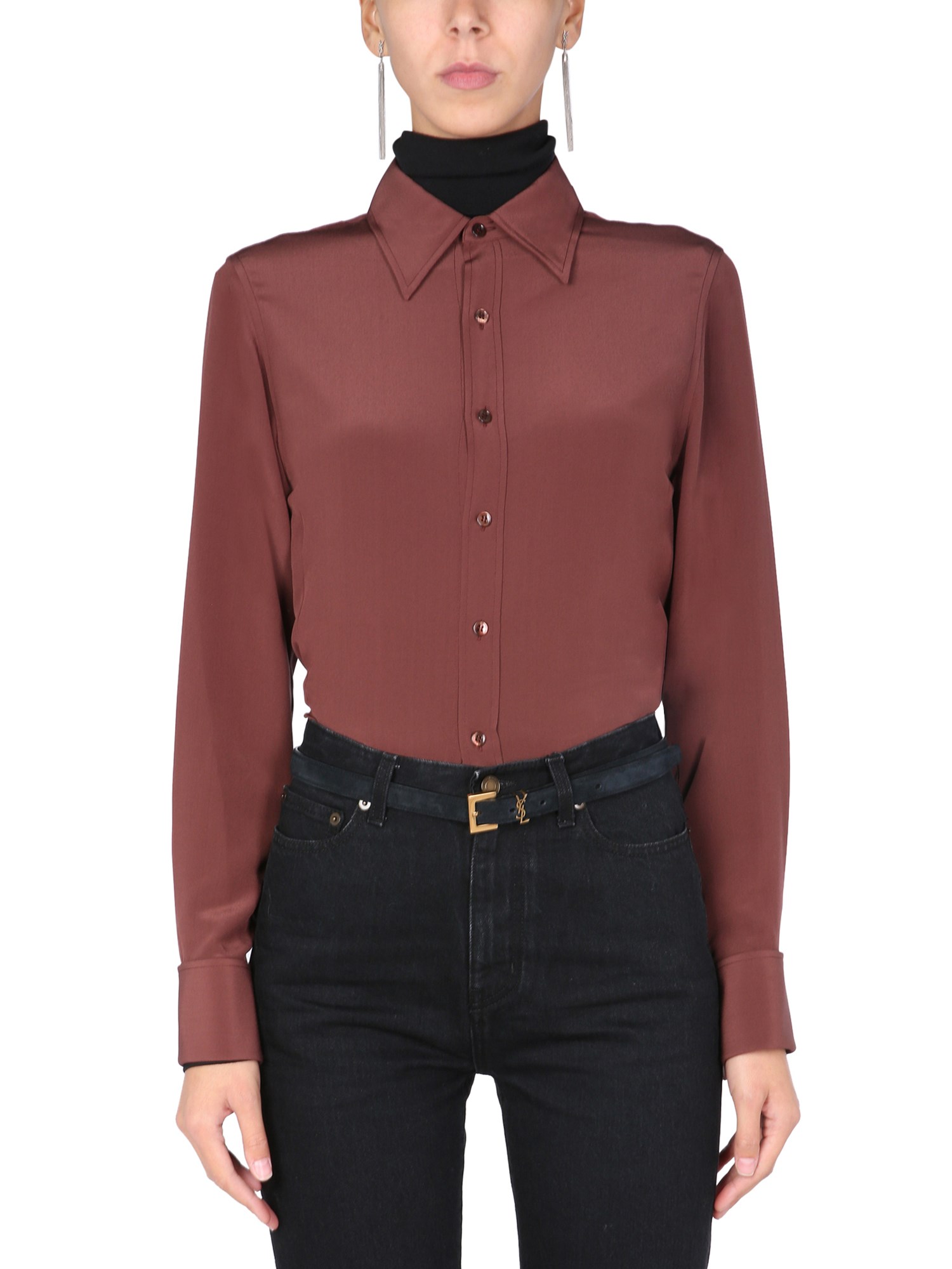 Saint Laurent saint laurent fit silk shirt