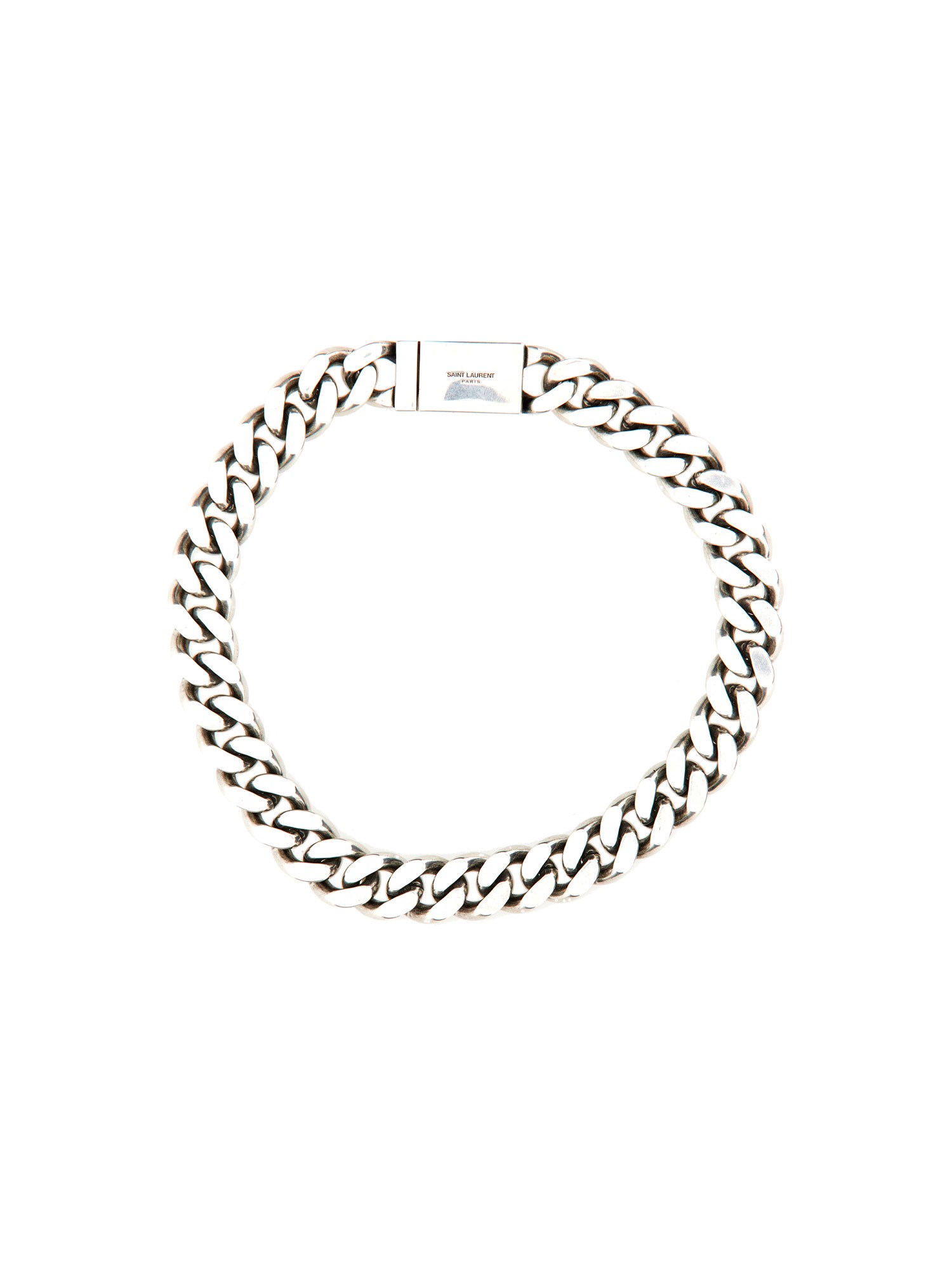 Saint Laurent saint laurent metal beard chain necklace