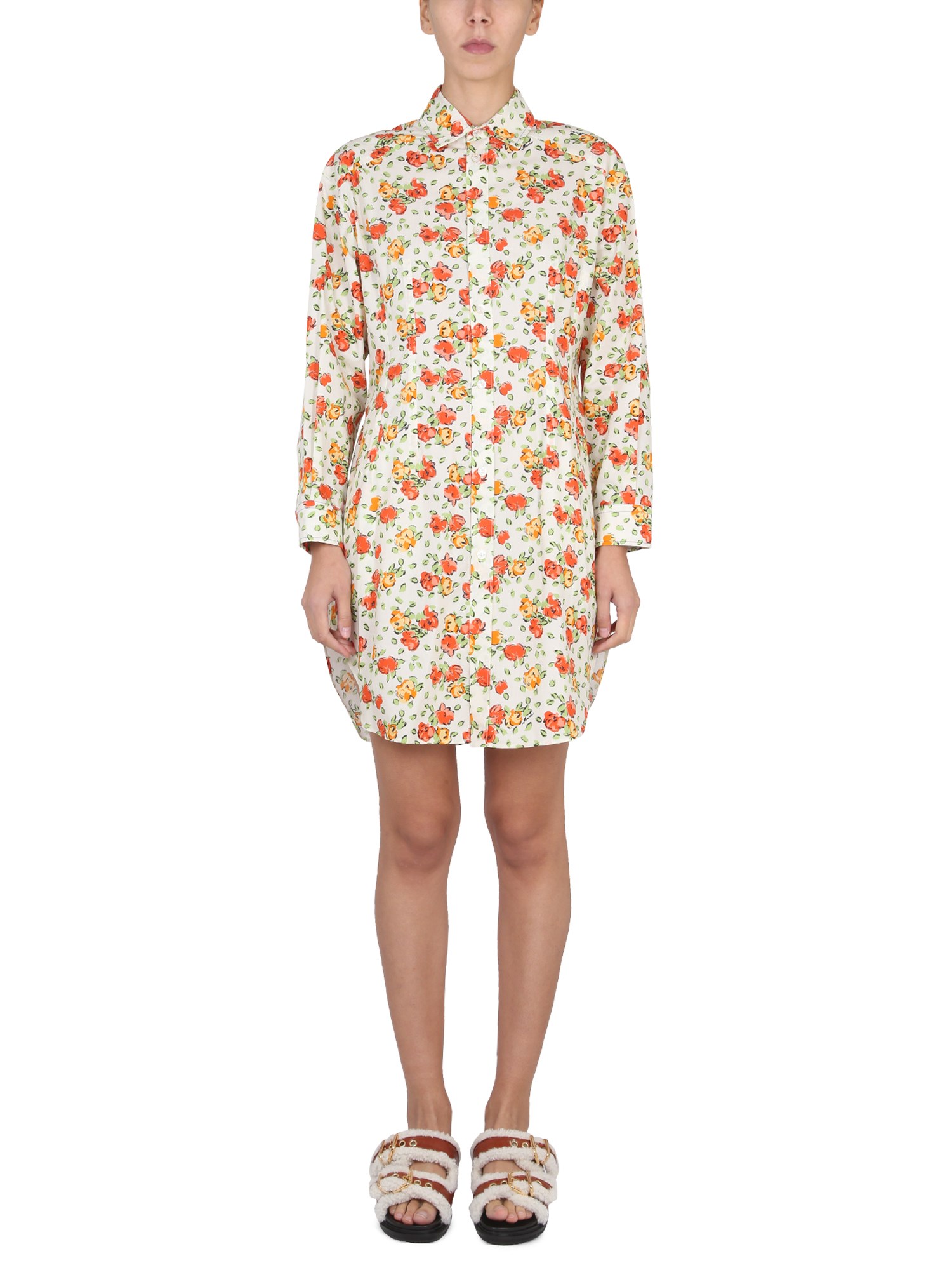 Marni marni shirt dress with floral pattern