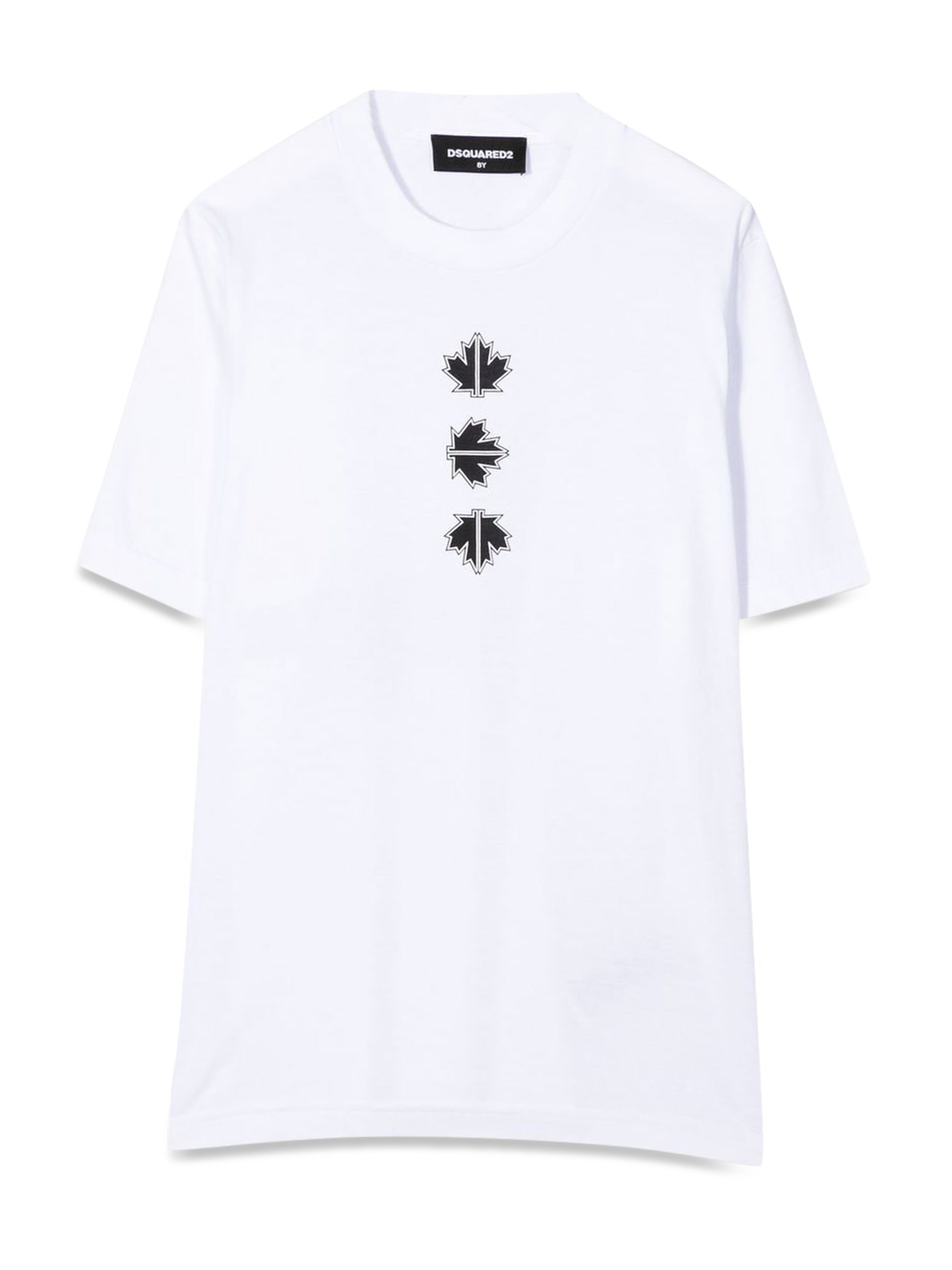 dsquared dsquared t-shirt logo on the back and front leaves