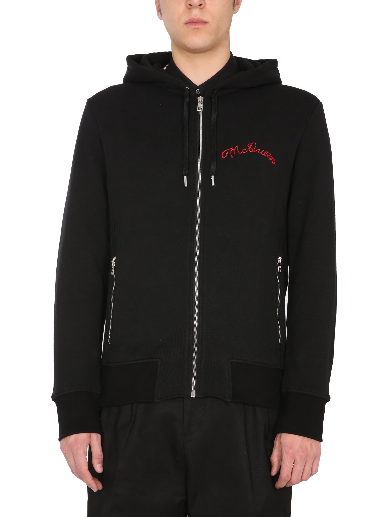 Alexander McQueen alexander mcqueen hooded sweatshirt with zip