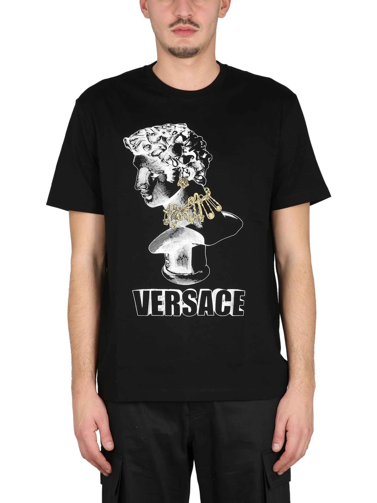 Versace versace graphic t-shirt with logo