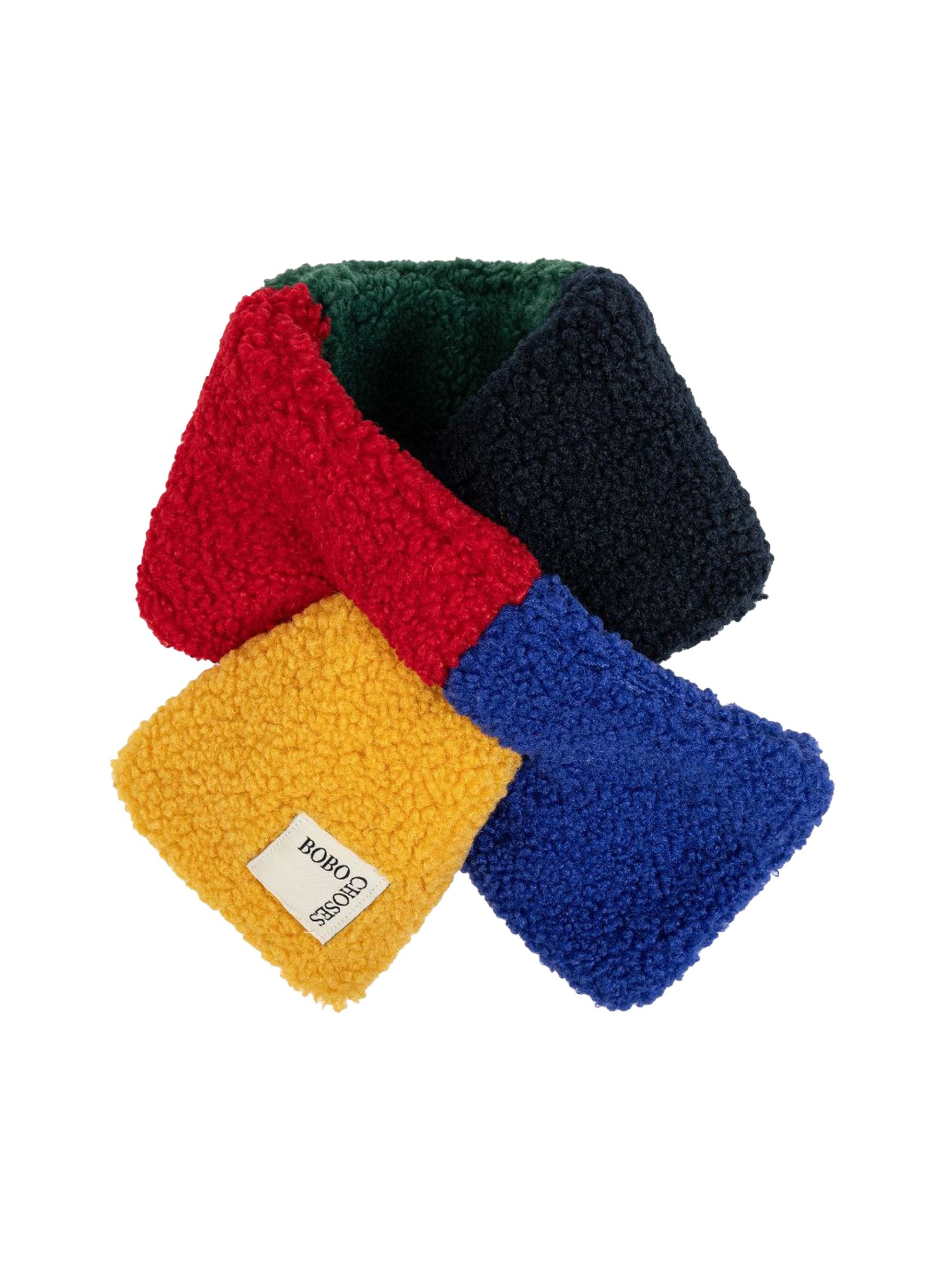 Bobo Choses bobo choses baby color block sheepskin neck warmer