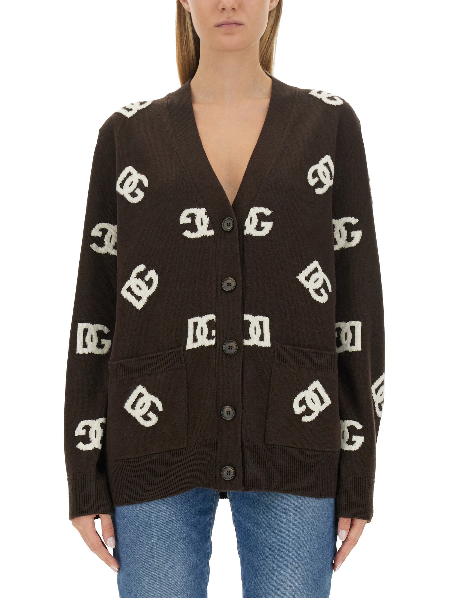 Dolce & Gabbana dolce & gabbana cardigan with logo inlay