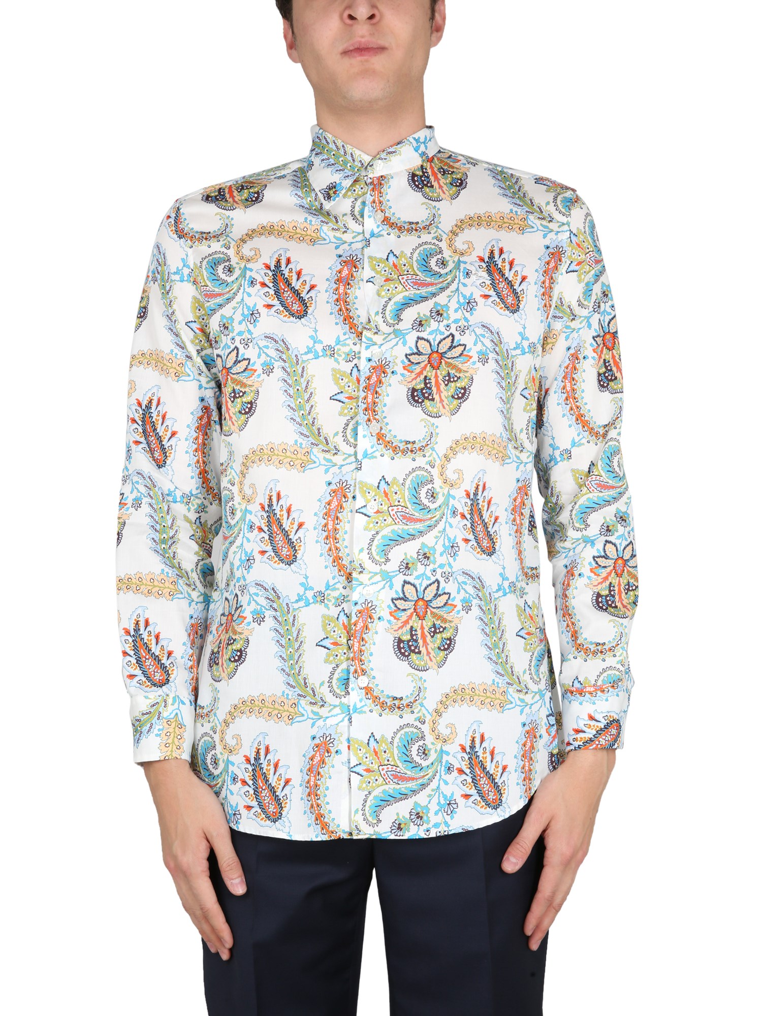 Etro etro floral paisley shirt