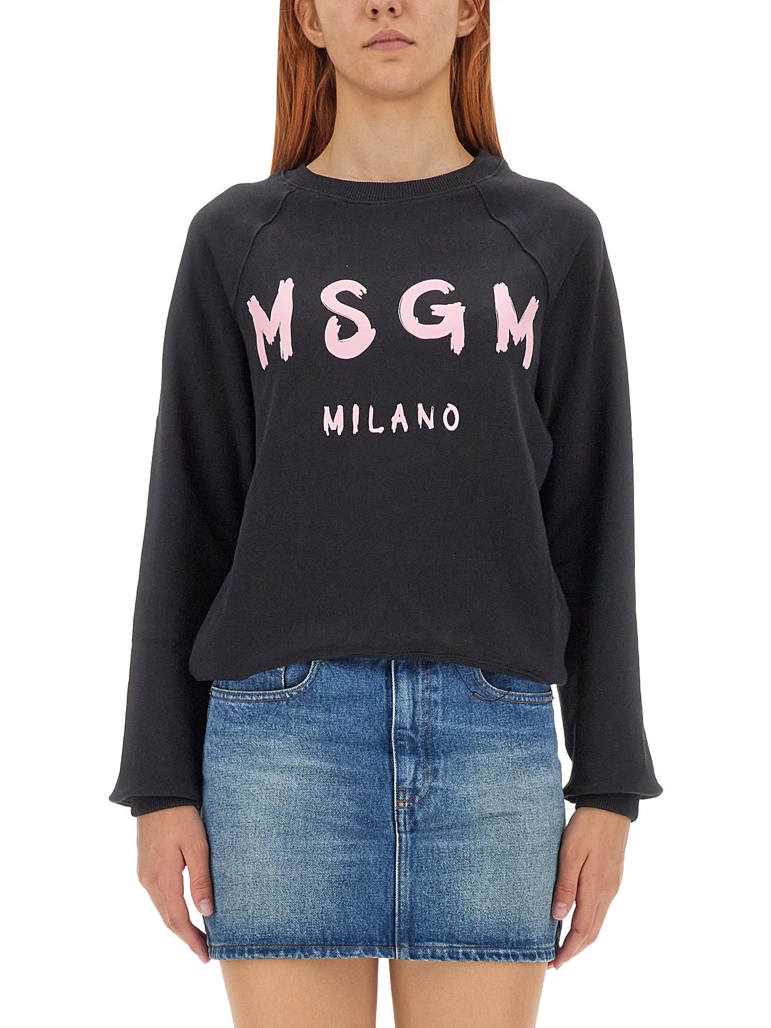 Msgm msgm sweatshirt with brushed logo