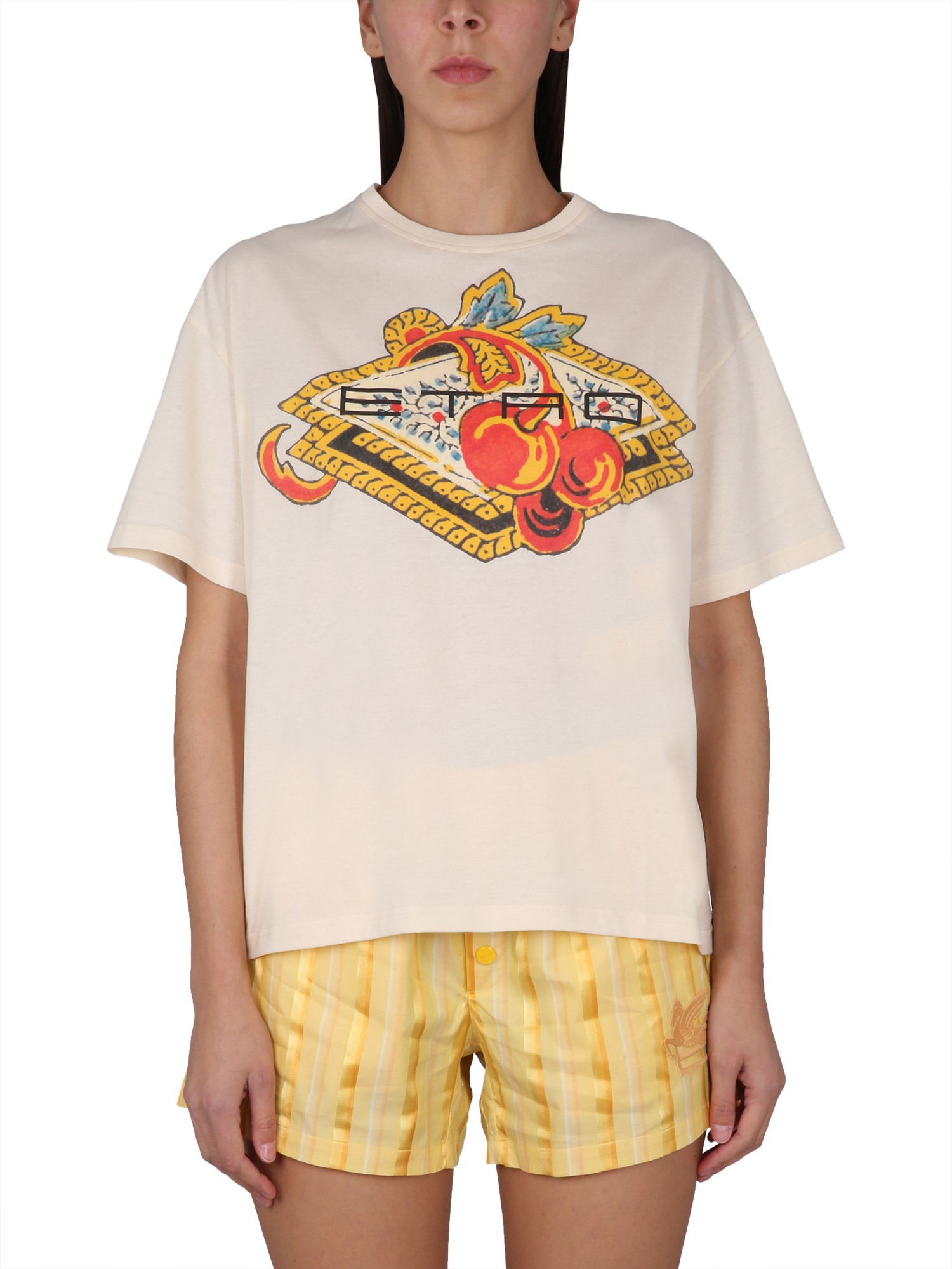 Etro etro logo print t-shirt