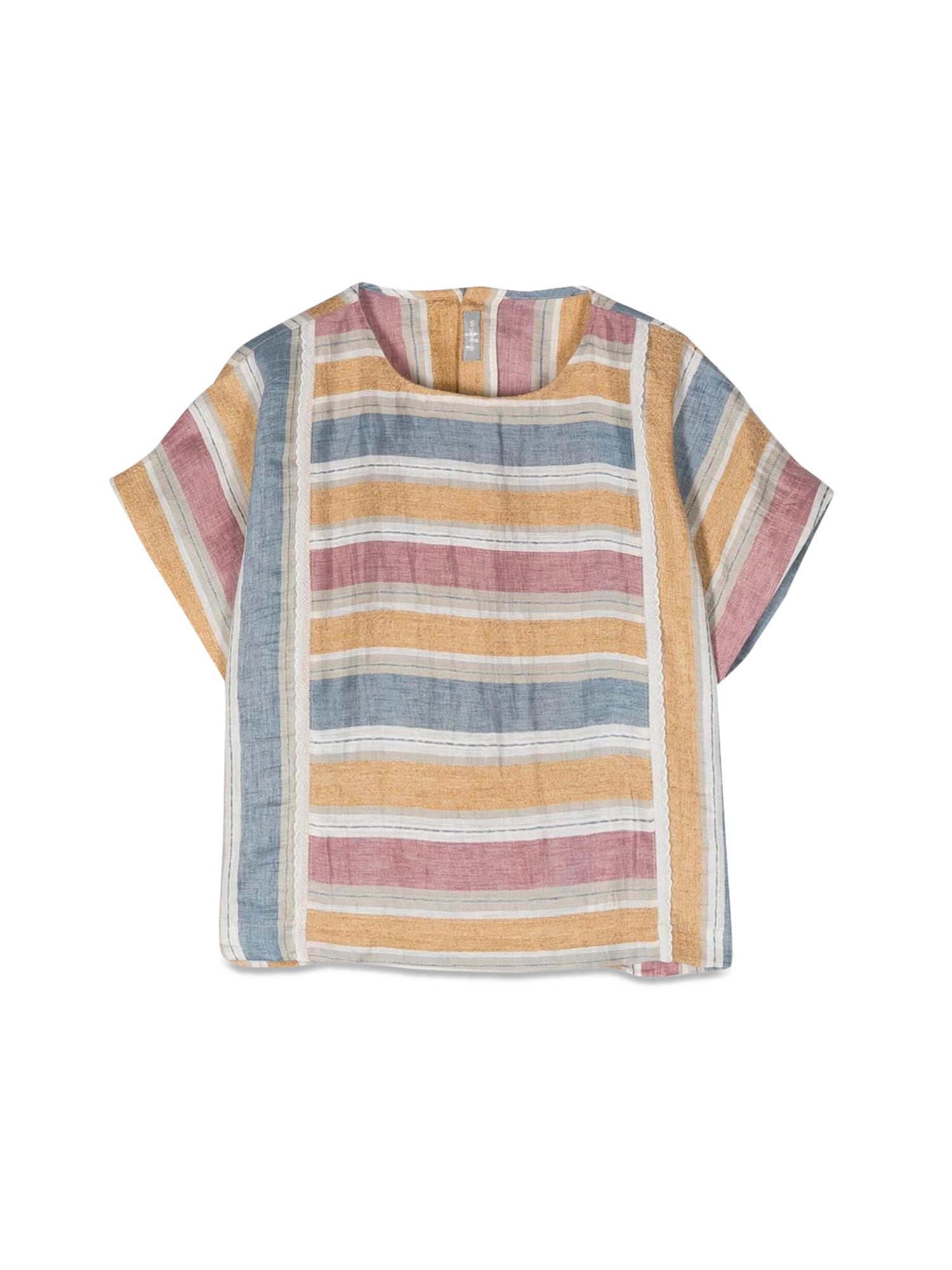 Il Gufo il gufo striped short sleeve blouse