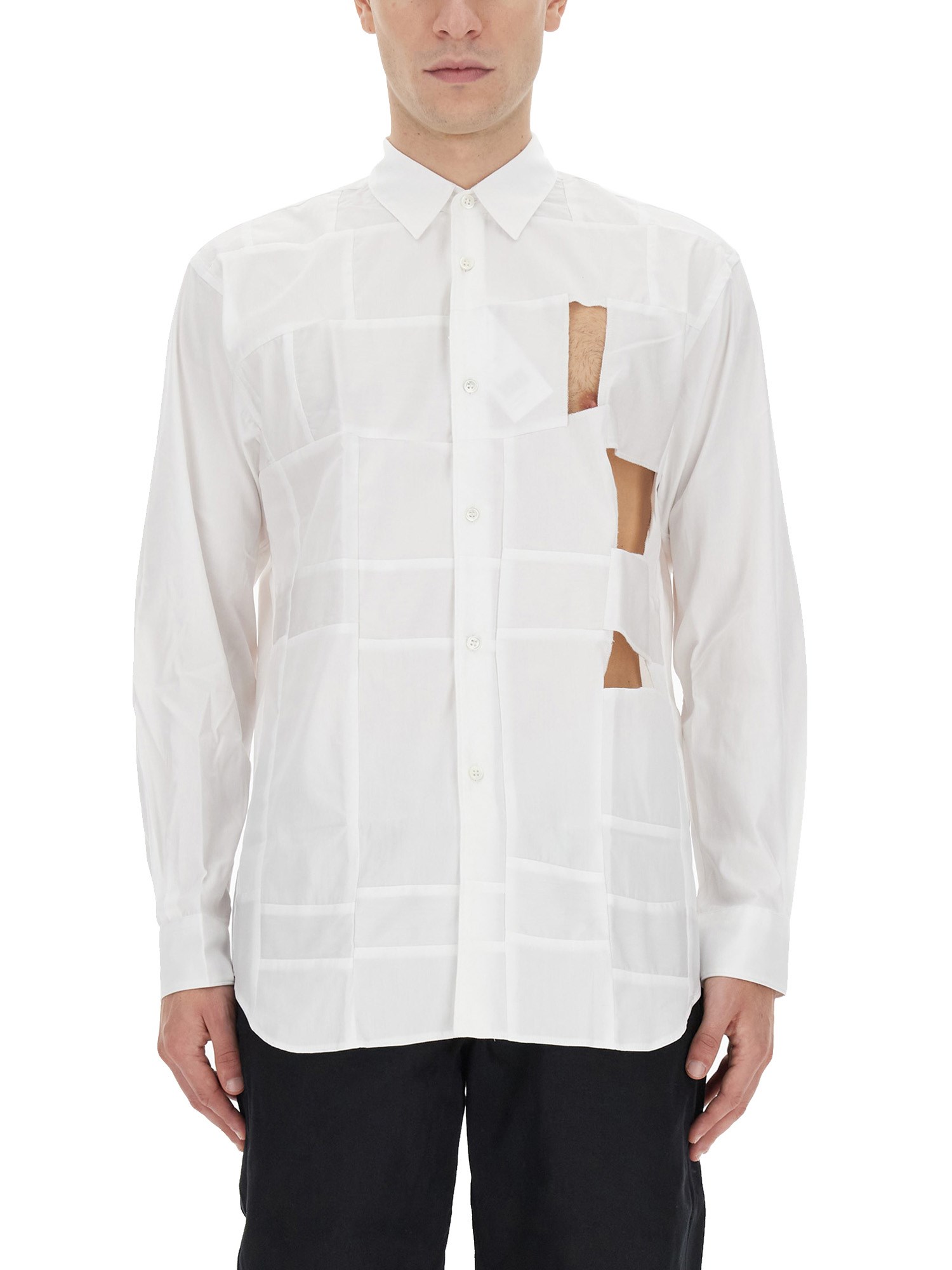 Comme Des Garçons Shirt comme des garcons shirt cut out shirt