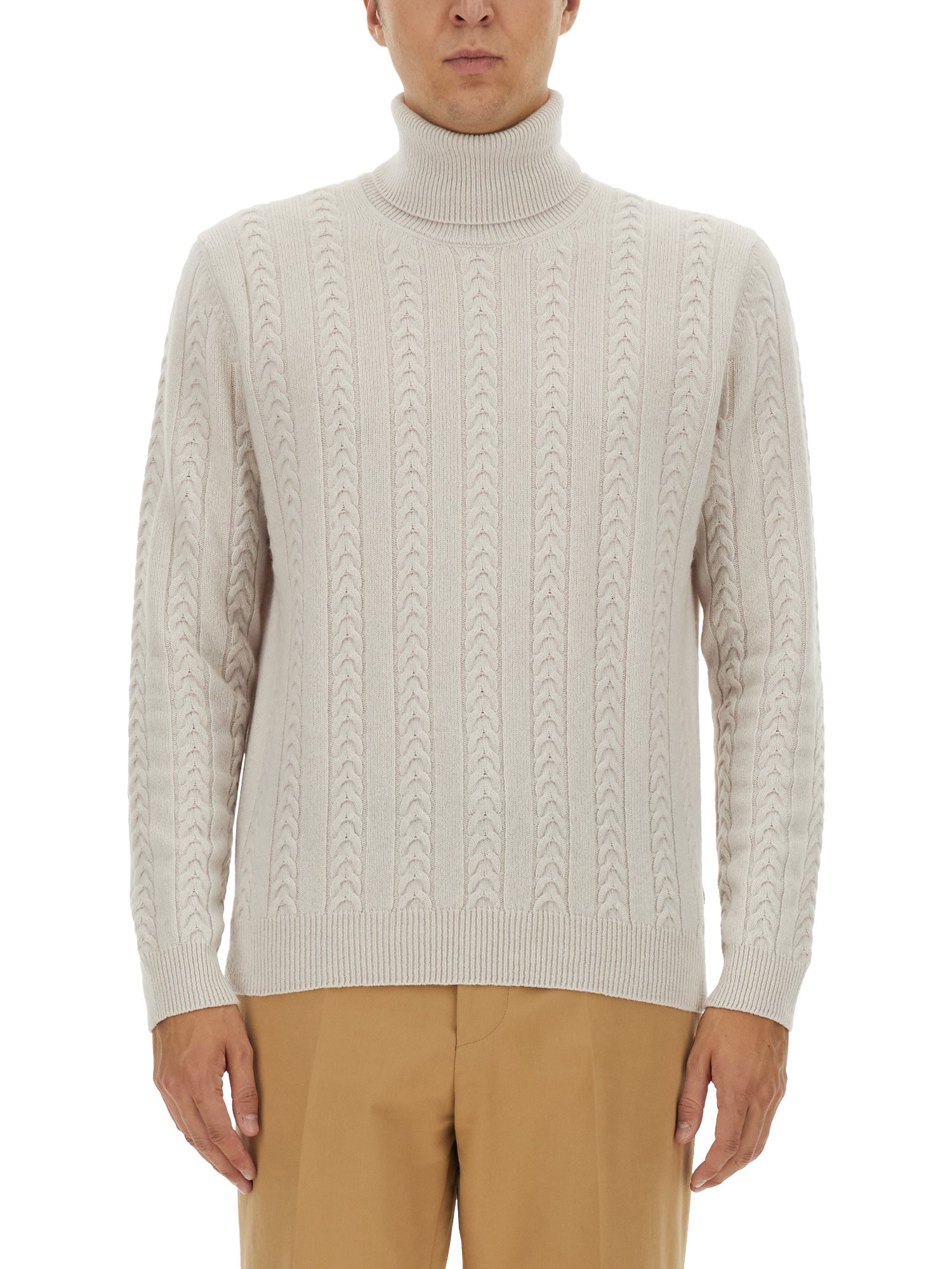 boss camel boss camel wool and cashmere sweater