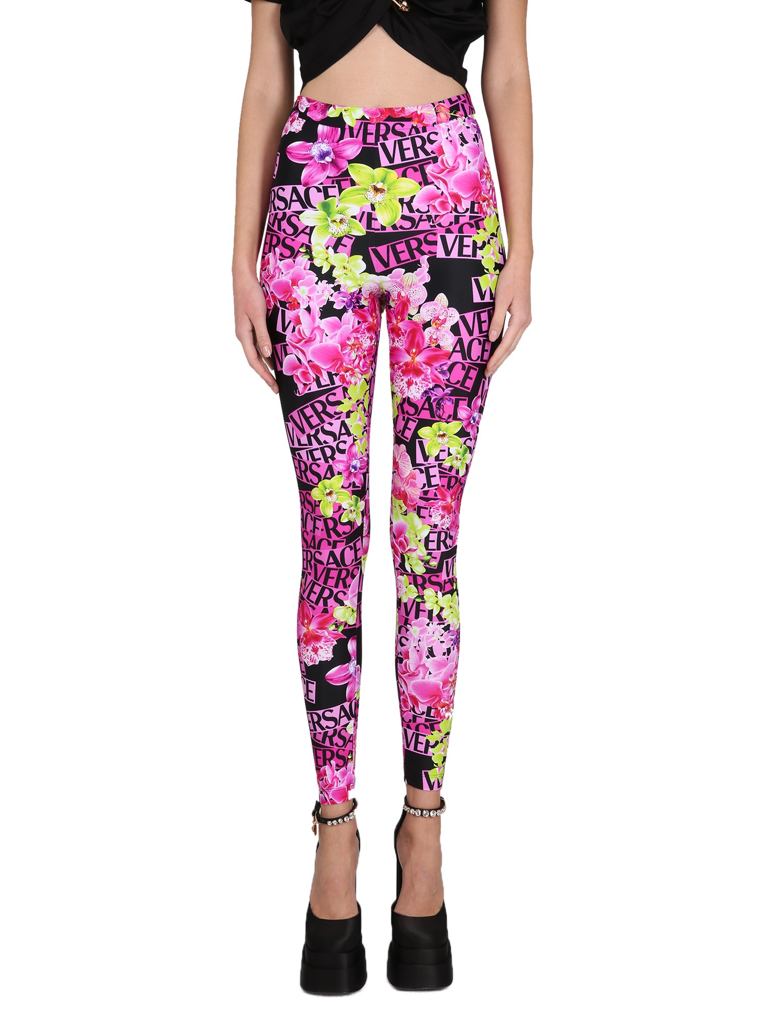 Versace versace jellyfish orchid leggings