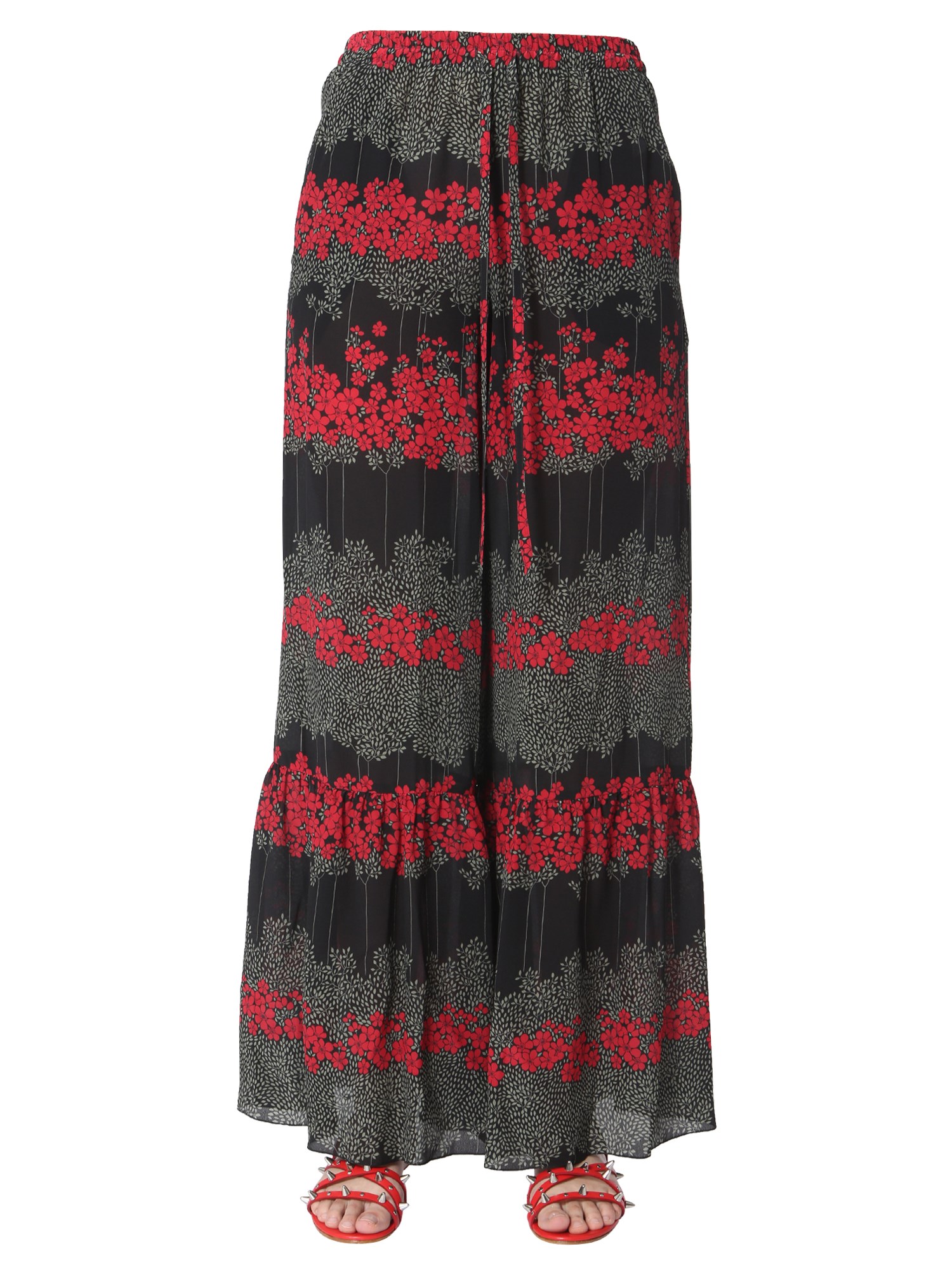 Red Valentino red valentino dreaming peony print trousers