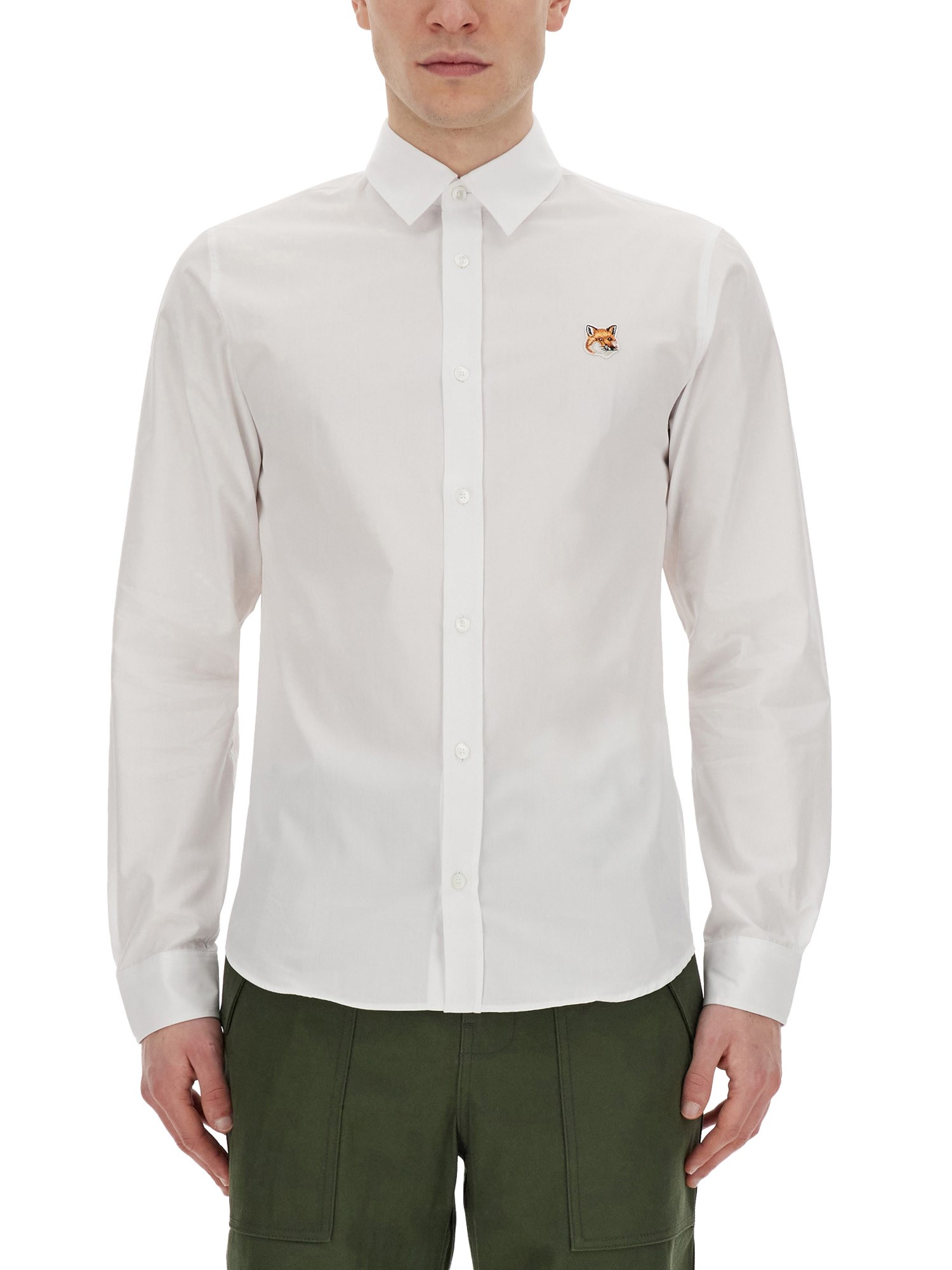 Maison Kitsuné maison kitsuné fox patch shirt