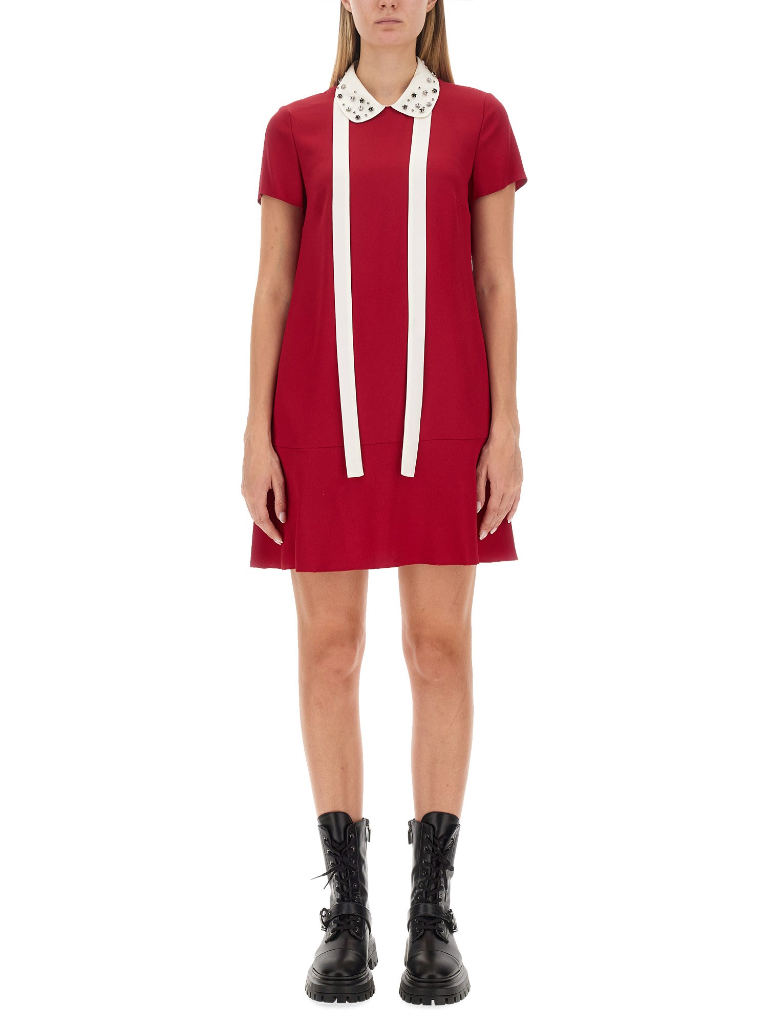 Red Valentino red valentino crepe dress