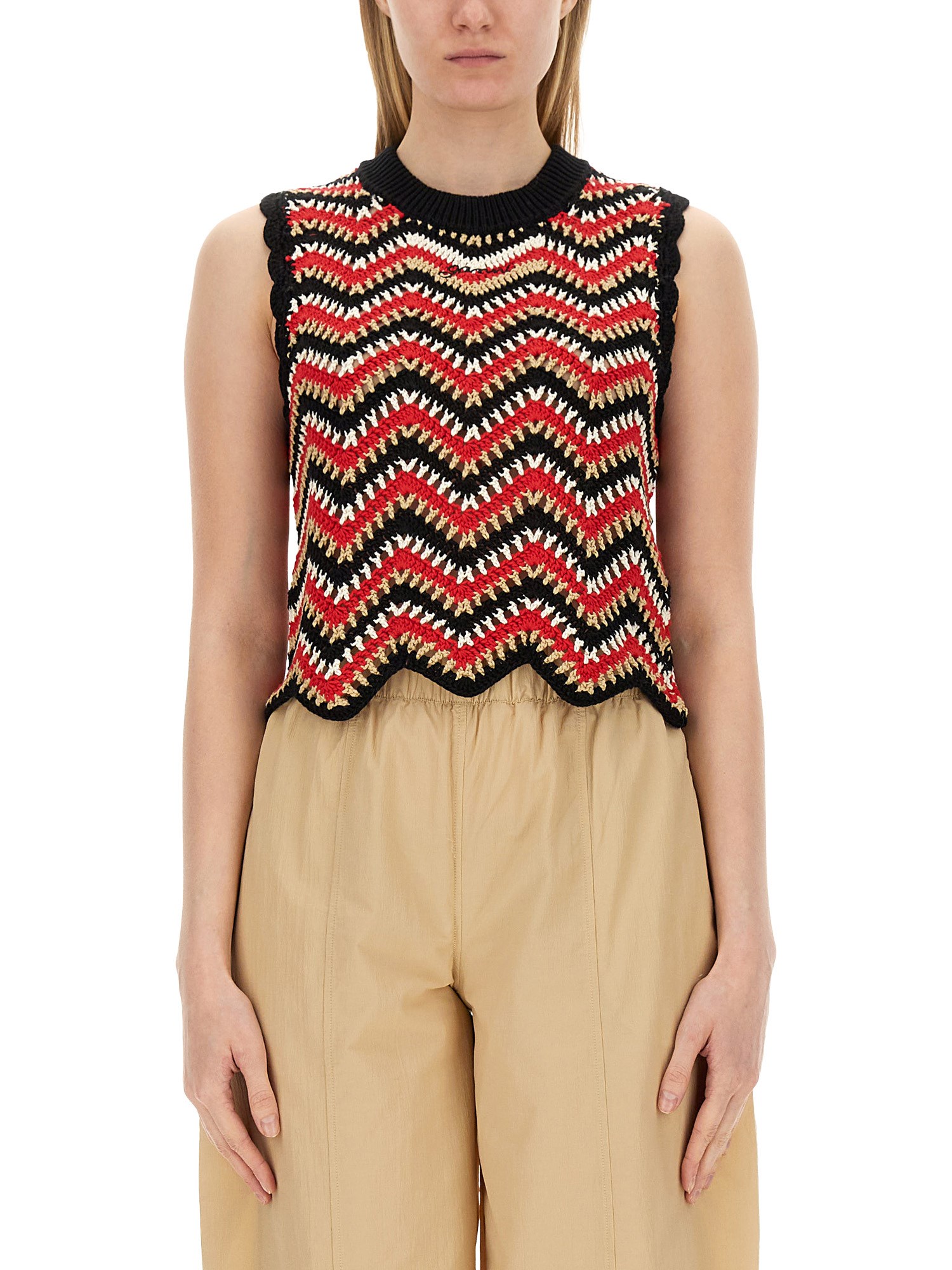 Ganni ganni crochet vest