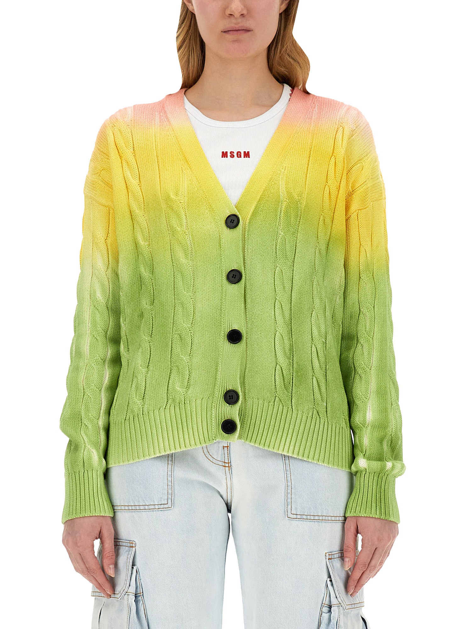 Msgm msgm degrade cardigan