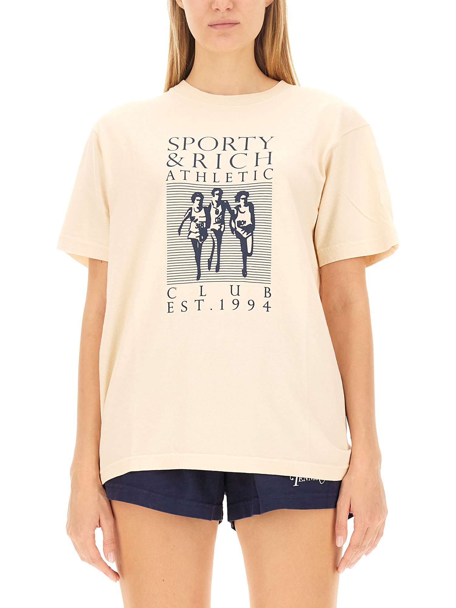 Sporty & Rich sporty & rich logo print t-shirt