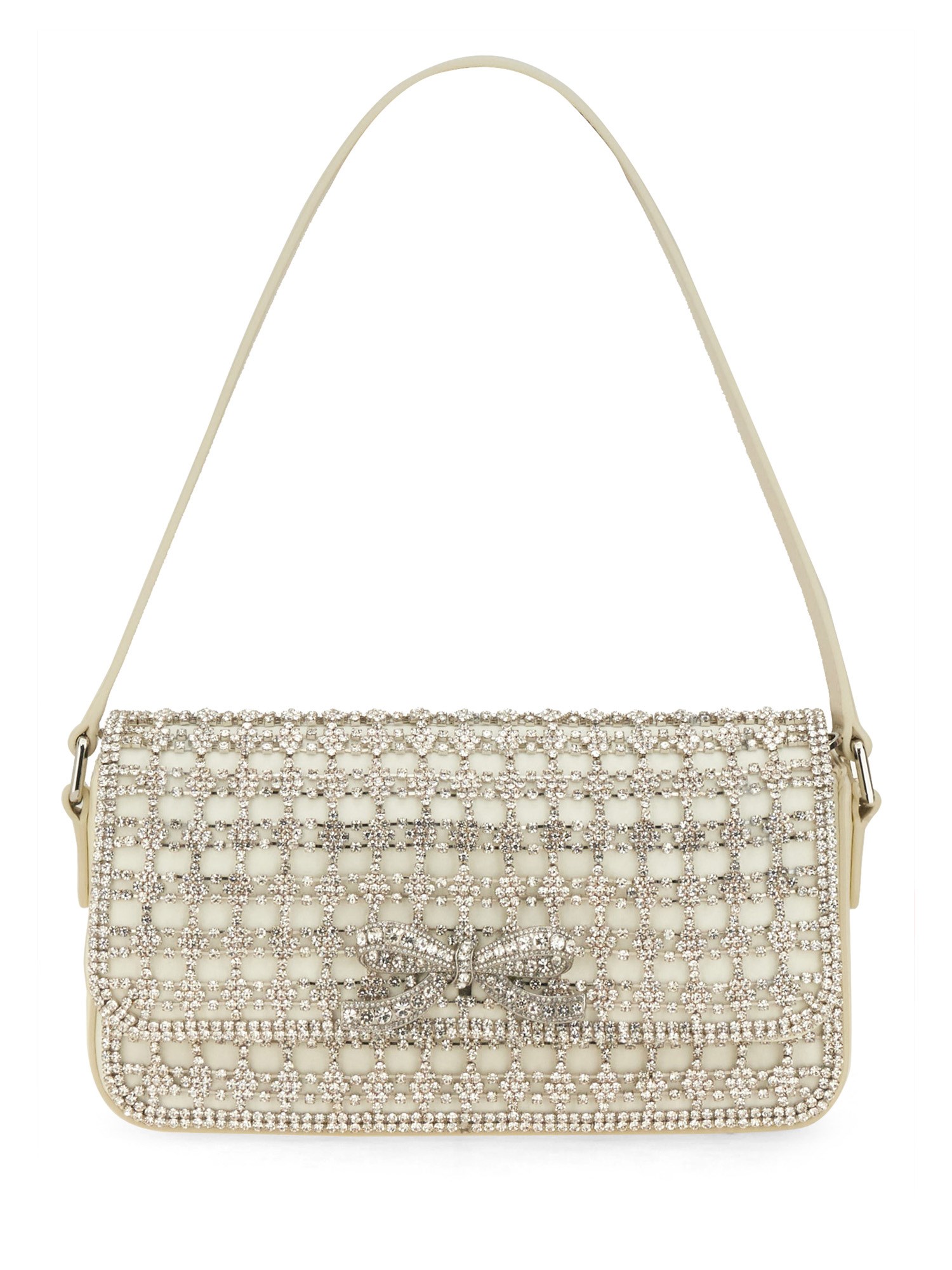 Self-Portrait self-portrait crystal baguette bag