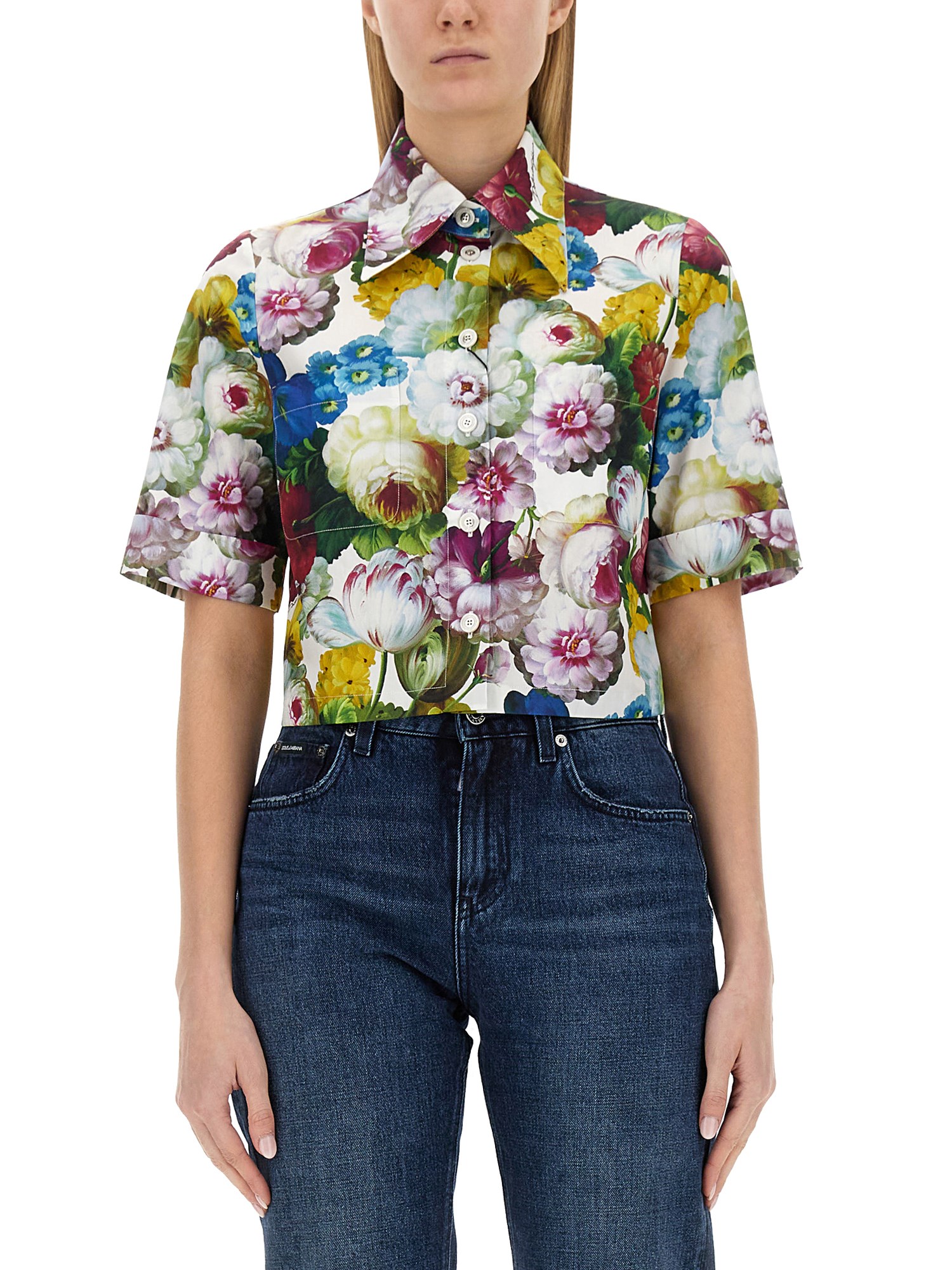 Dolce & Gabbana dolce & gabbana night flower print shirt